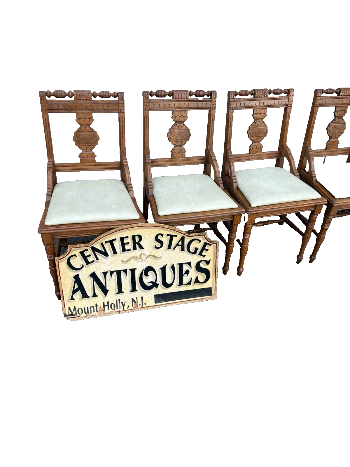 66679  Set of 8 Antique Victorian Walnut Dining Chair s Chairs