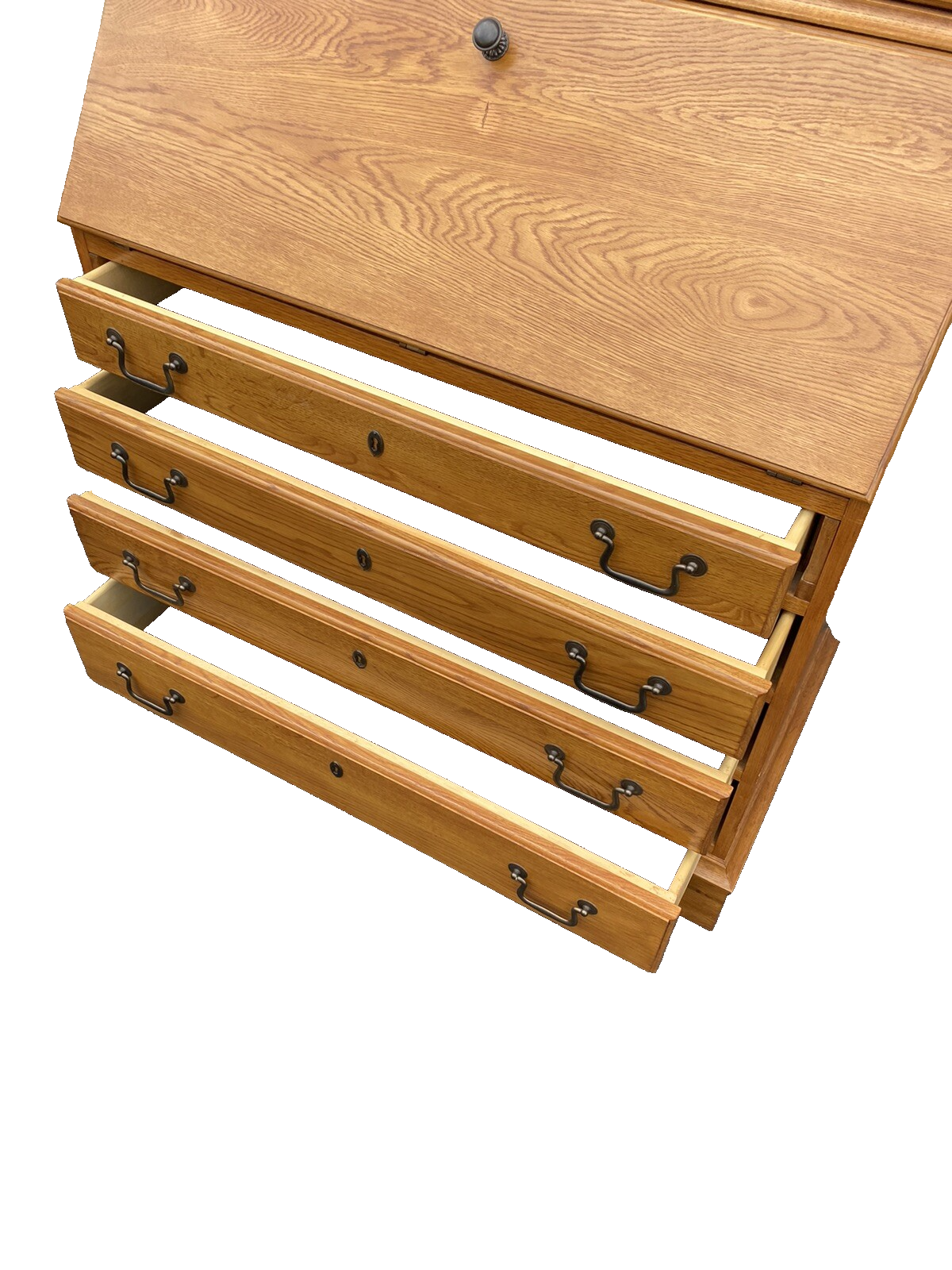 65784  Solid Oak Secretary  Desk RICHARDSON Furniture   with Bookcase Top