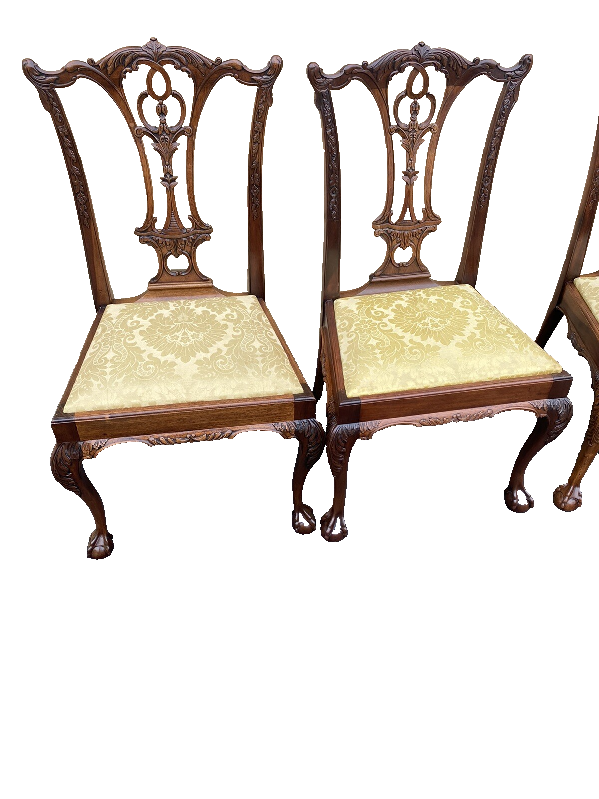 65823 Set of 8 GEORGIAN Furnishings  Solid Mahogany Dining Chairs