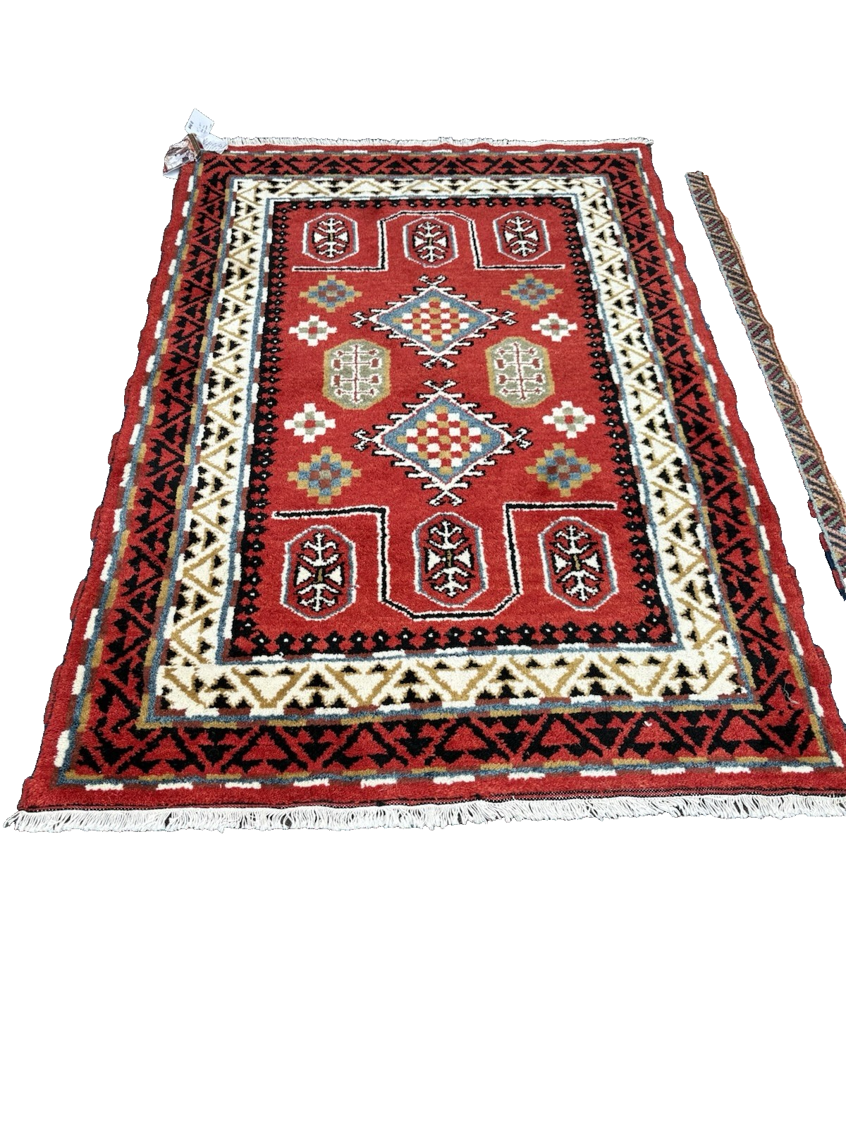 RUG 13: Tan Oriental Rug Carpet SIZE 75" x 48"