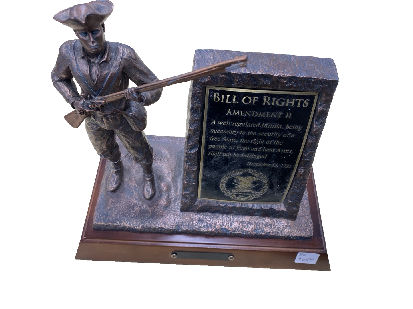 ES : Bill of Rights N R A 2010 SIZE  12" x 7" x 11"H