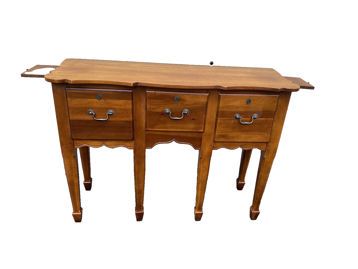 65831   Cherry Broyhill Village Tapestry Sideboard Server Cabinet