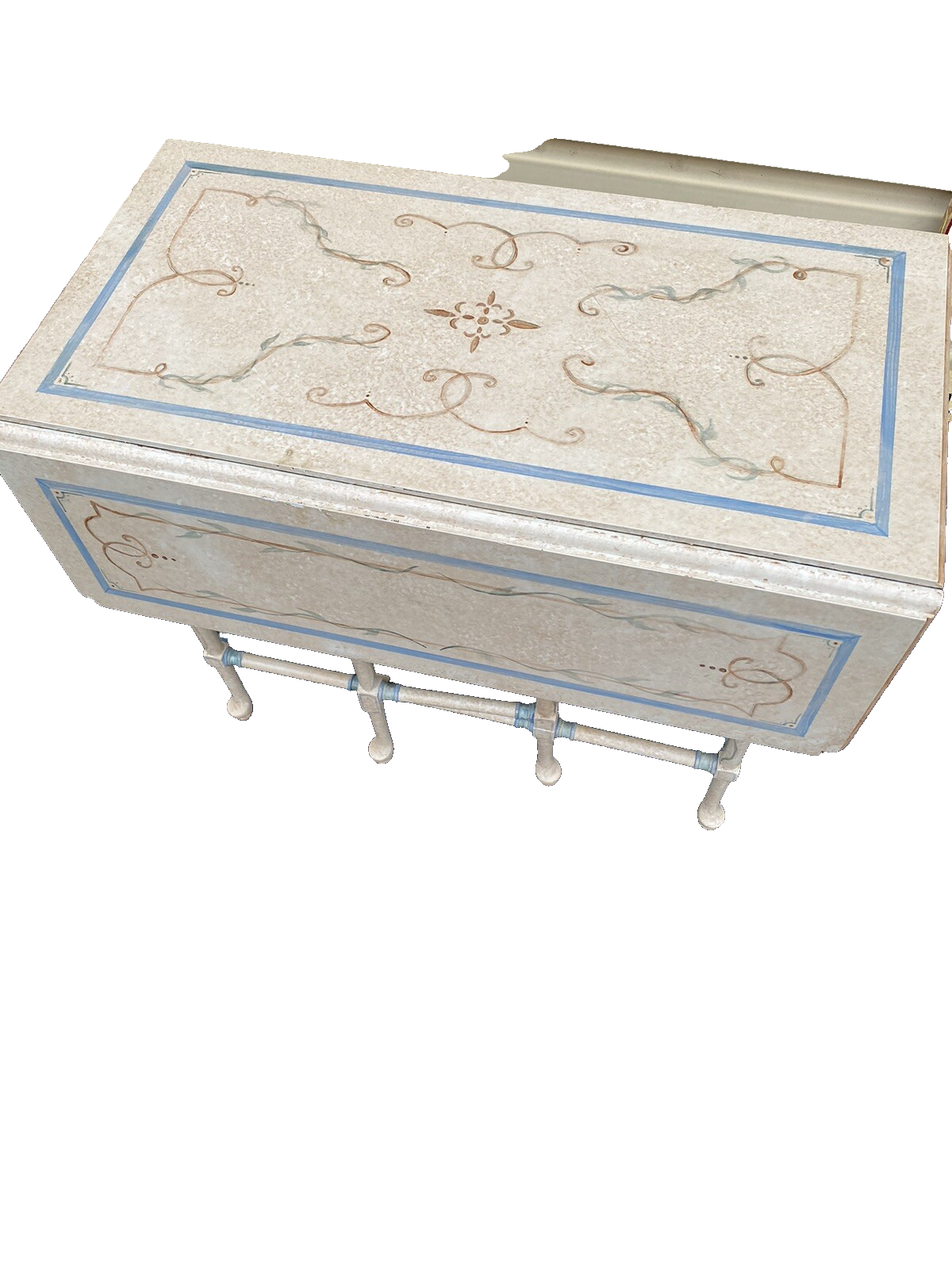 66040 Hand Painted Drop Leaf  Coffee /  End Table Stand