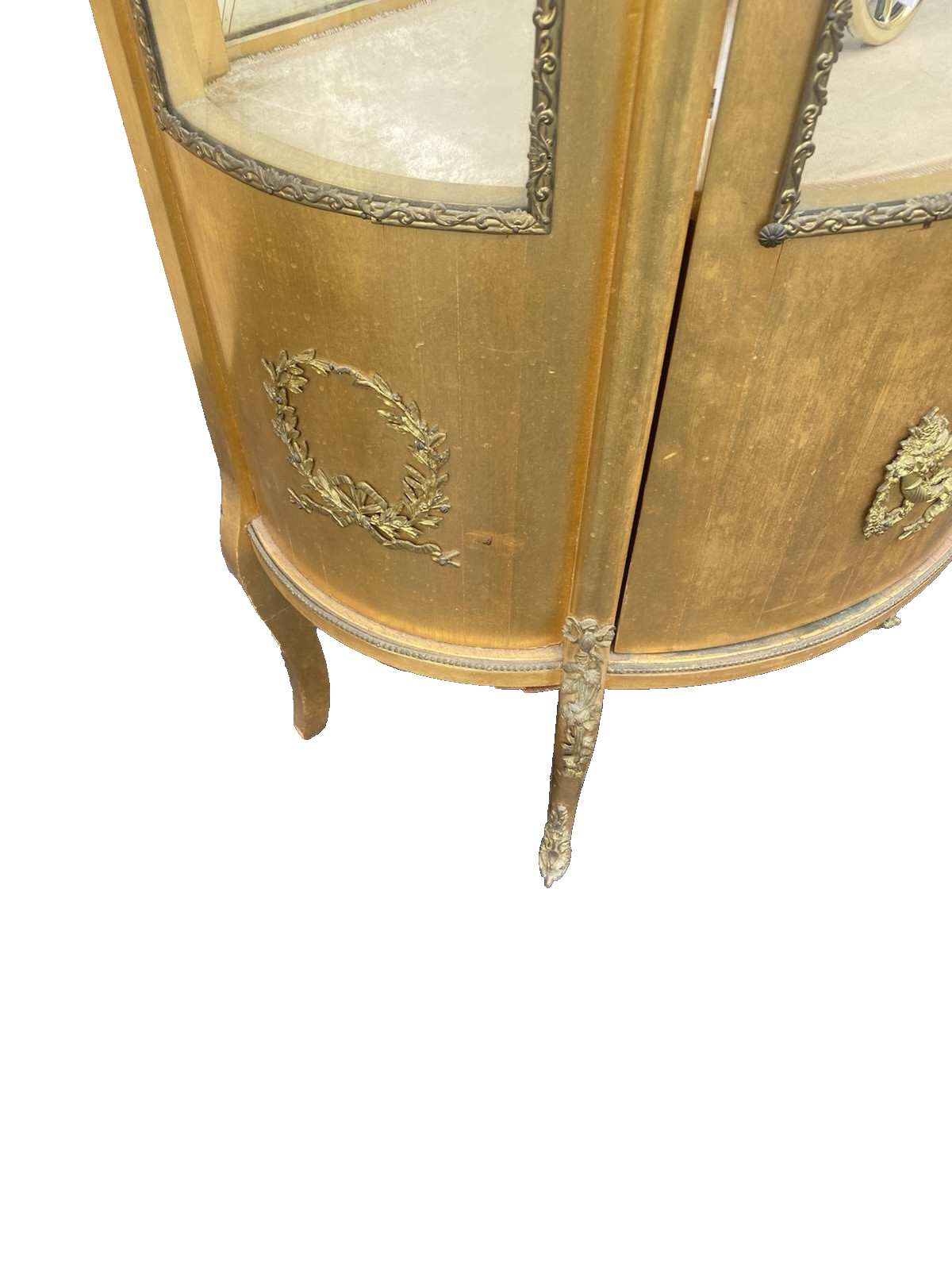 62863 Gold Decorator Bow Glass Curio  China Cabinet