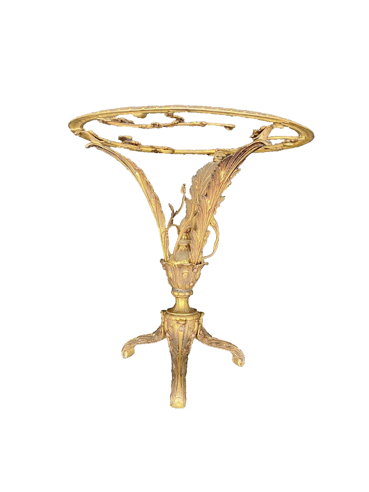 65128 Bronze ?? Decorator Coffee Table with Beutiful Etched  Glass Top Stand