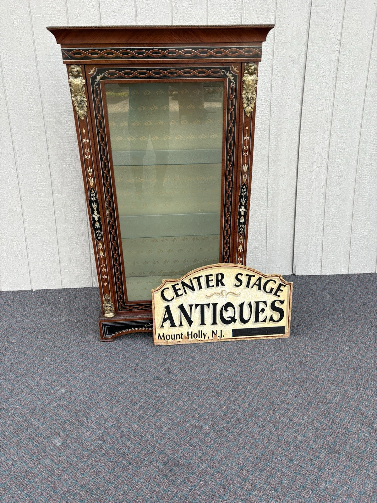 66959 Louis XV Curio China Cabinet with Bronze Ormalu