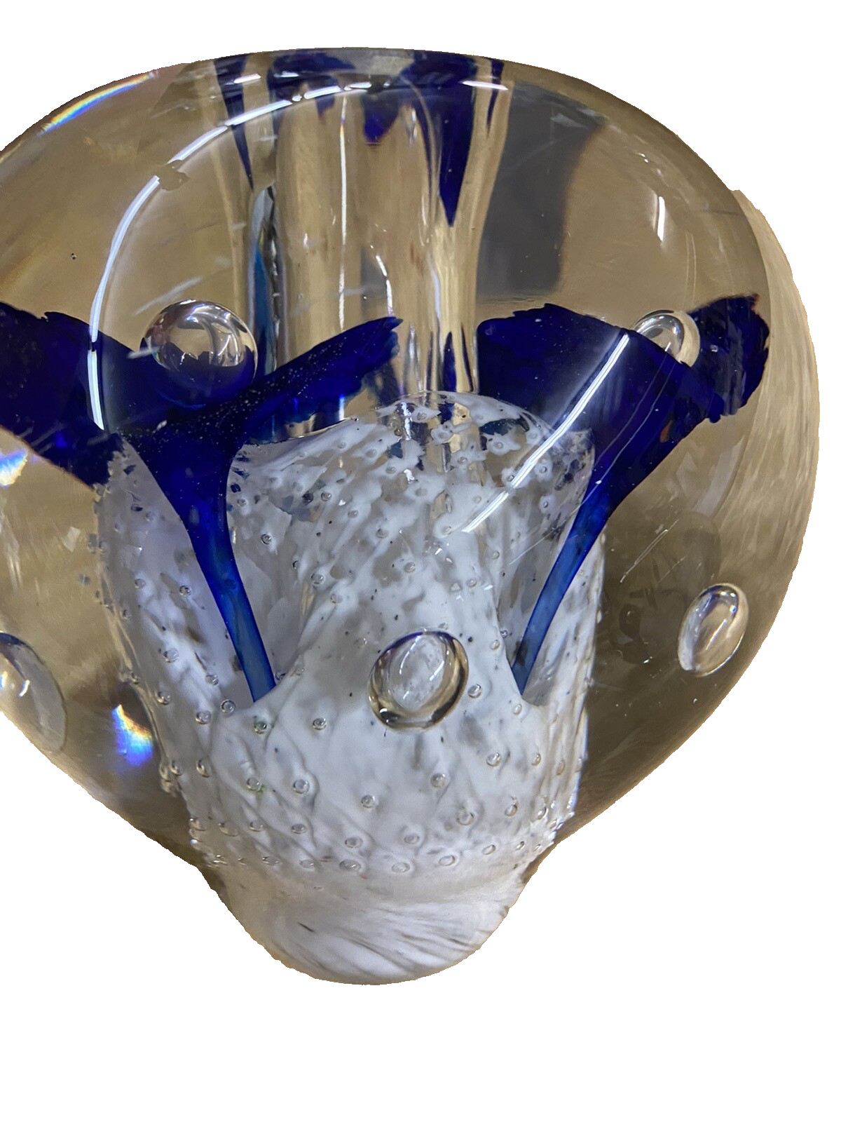 COL WW:      PAIR of  Hand Blown Paperweight  s or Candle Stick Holder s