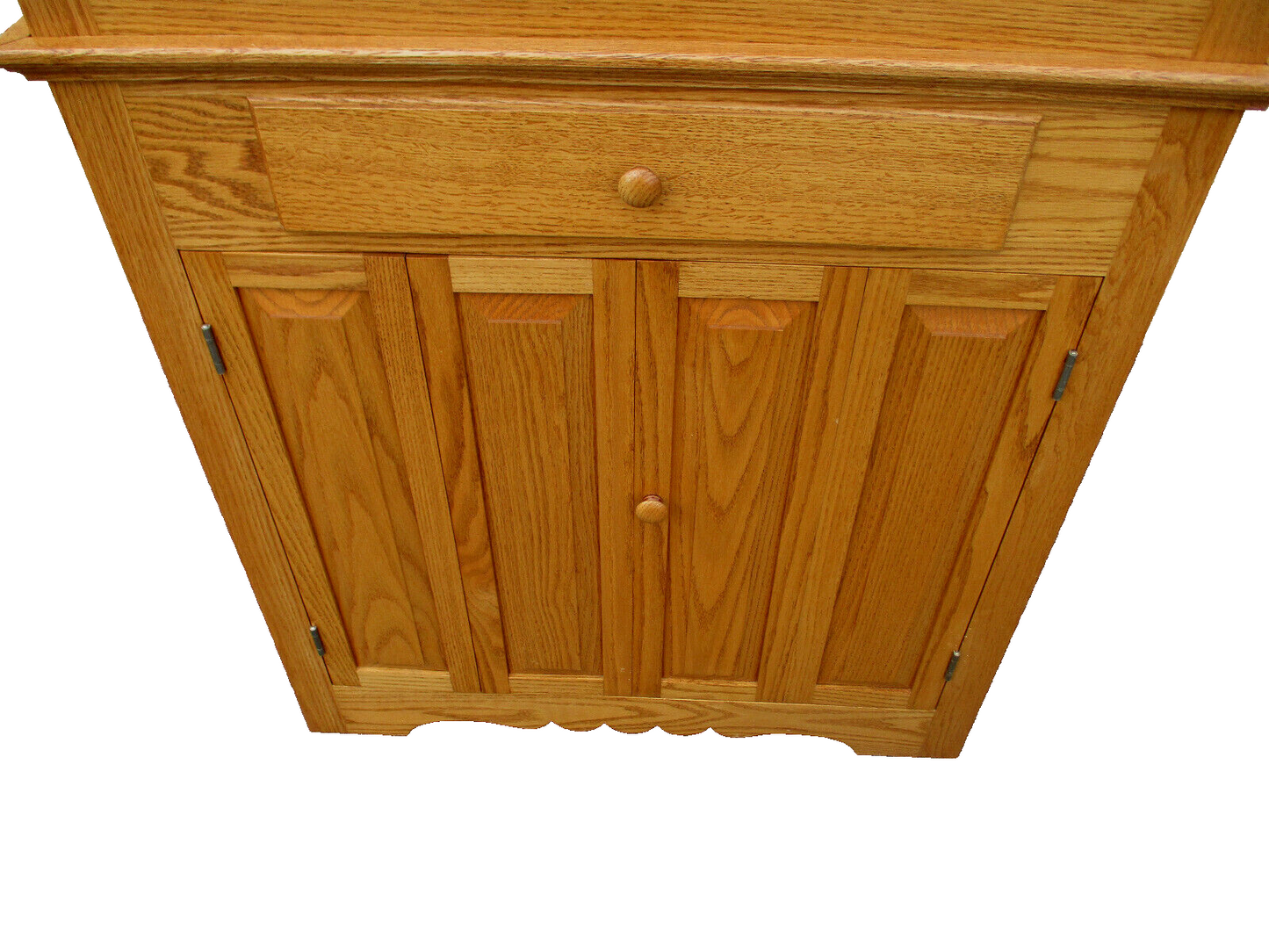 63297   Solid Oak Tom SEELY Corner Cabinet  Curio