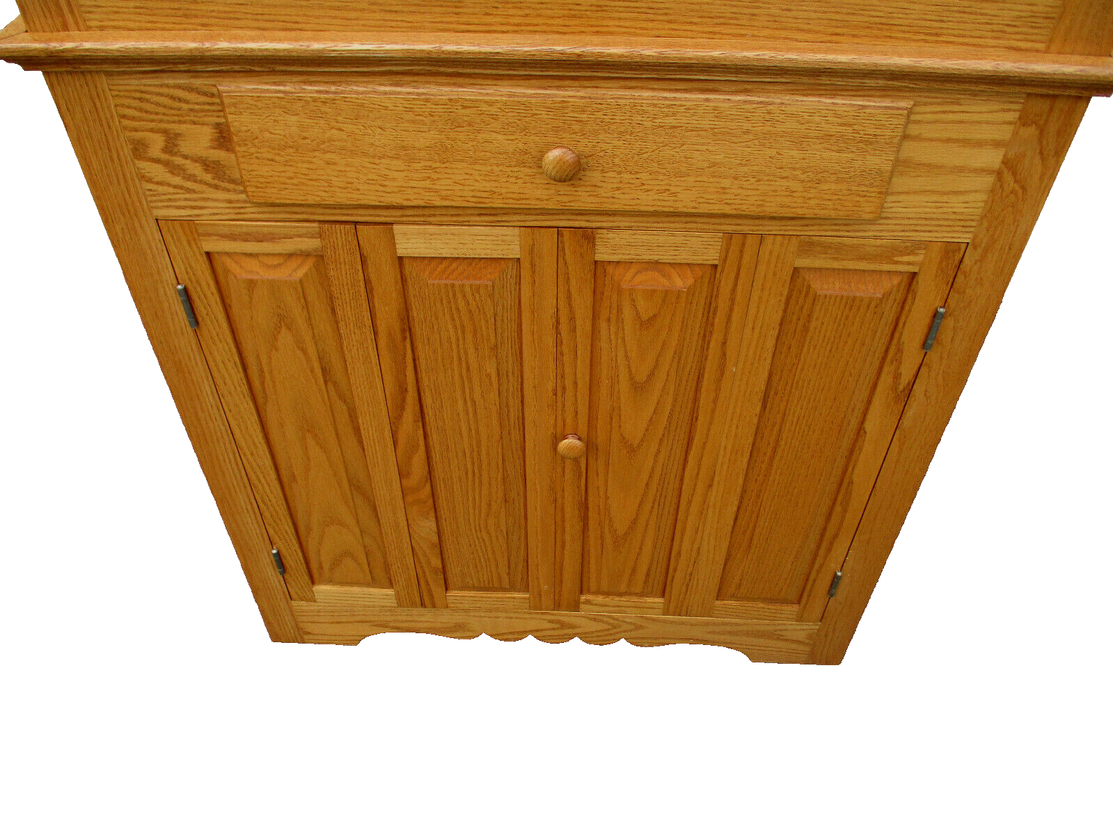 63297   Solid Oak Tom SEELY Corner Cabinet  Curio