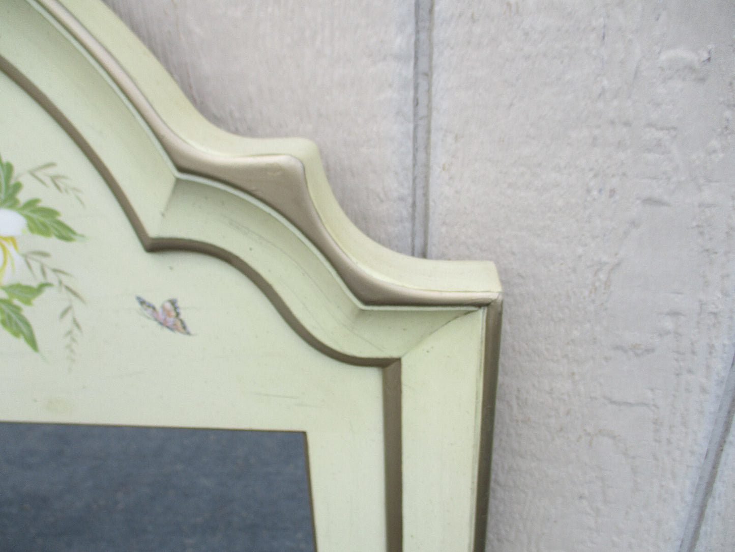 63272 Hand Painted Artist Signed Tall Decorator Mirror  Quality Made