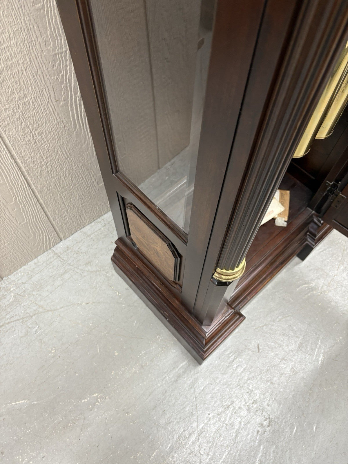 66053 RIDGEWAY Grandfather Clock Professionally Serviced Good Working Condition