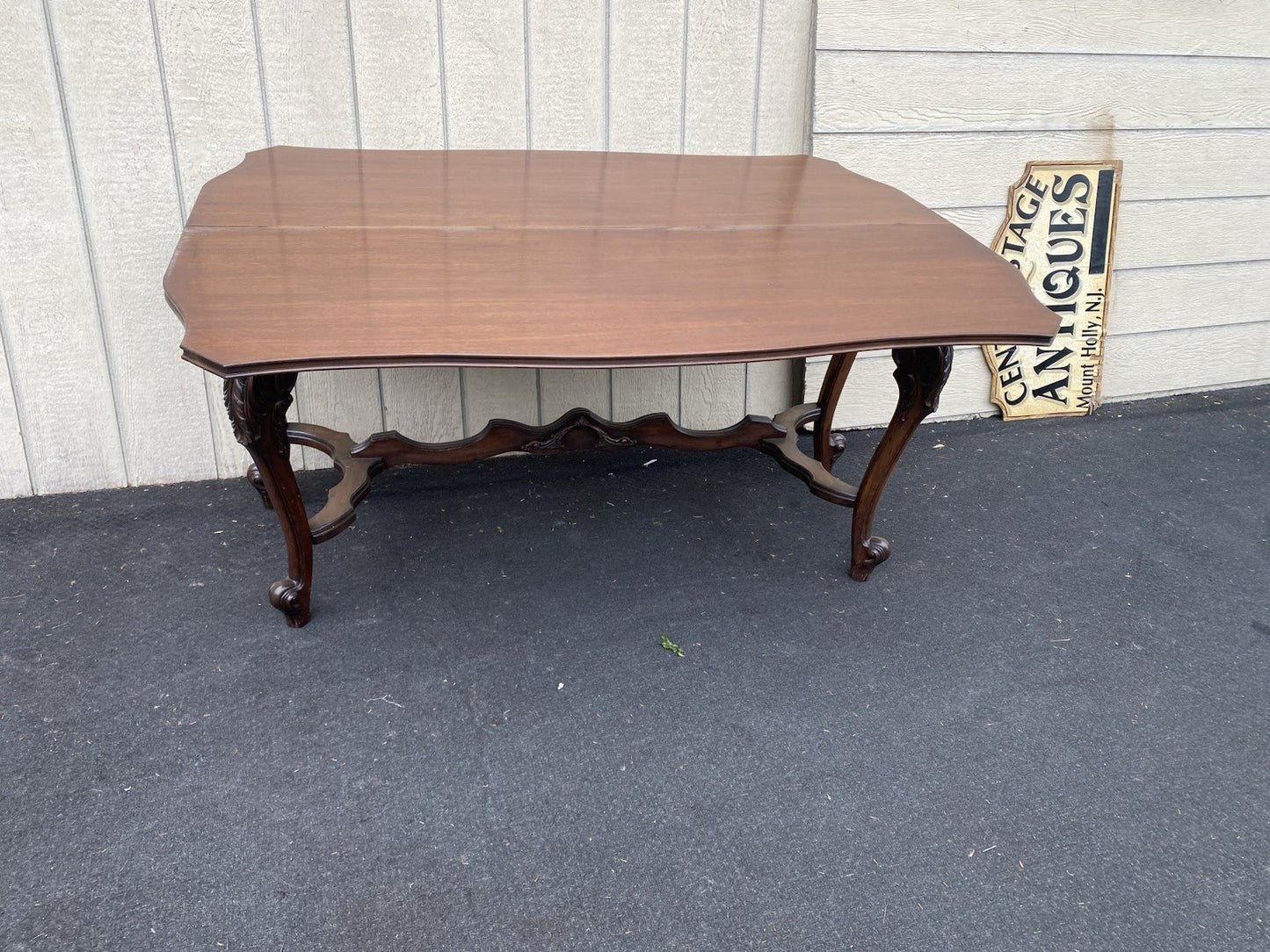66609  Antique French Country Flip Top Dining Table Console Sofa Table