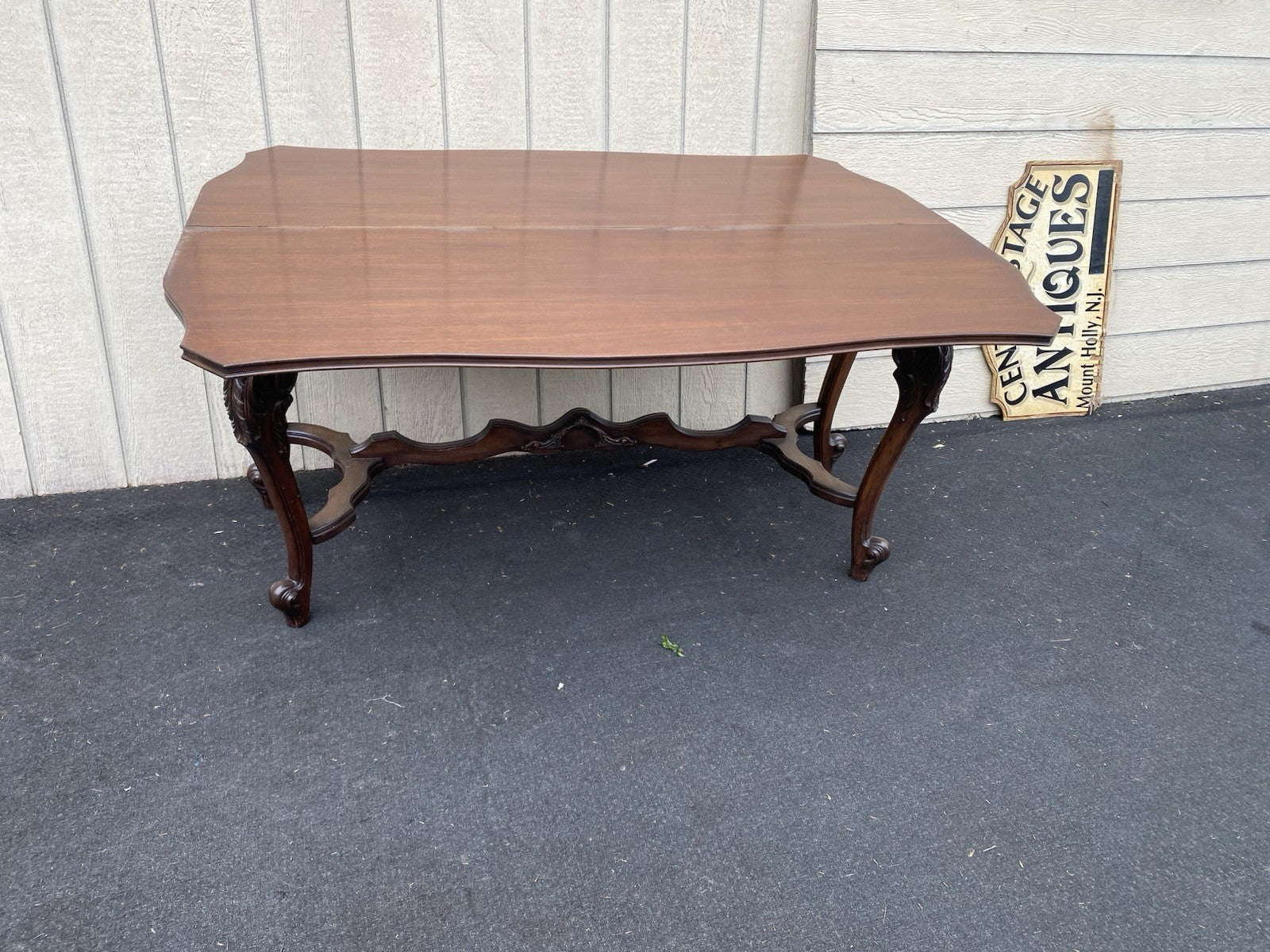 66609  Antique French Country Flip Top Dining Table Console Sofa Table