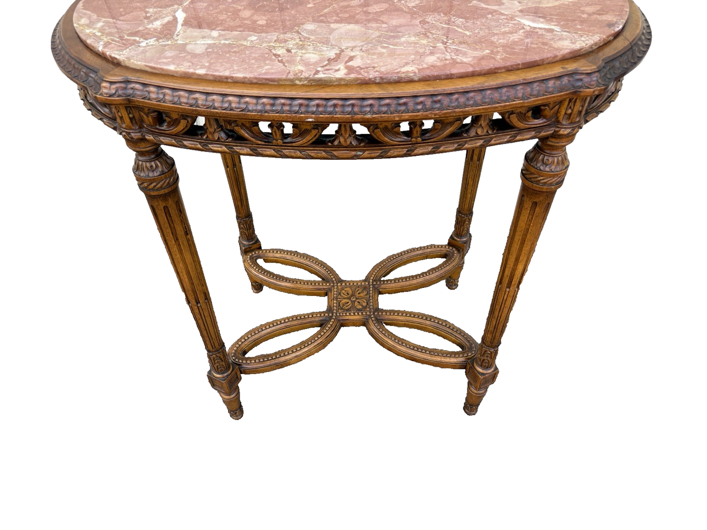 66898   Marble Top Decorator Lamp Table Stand