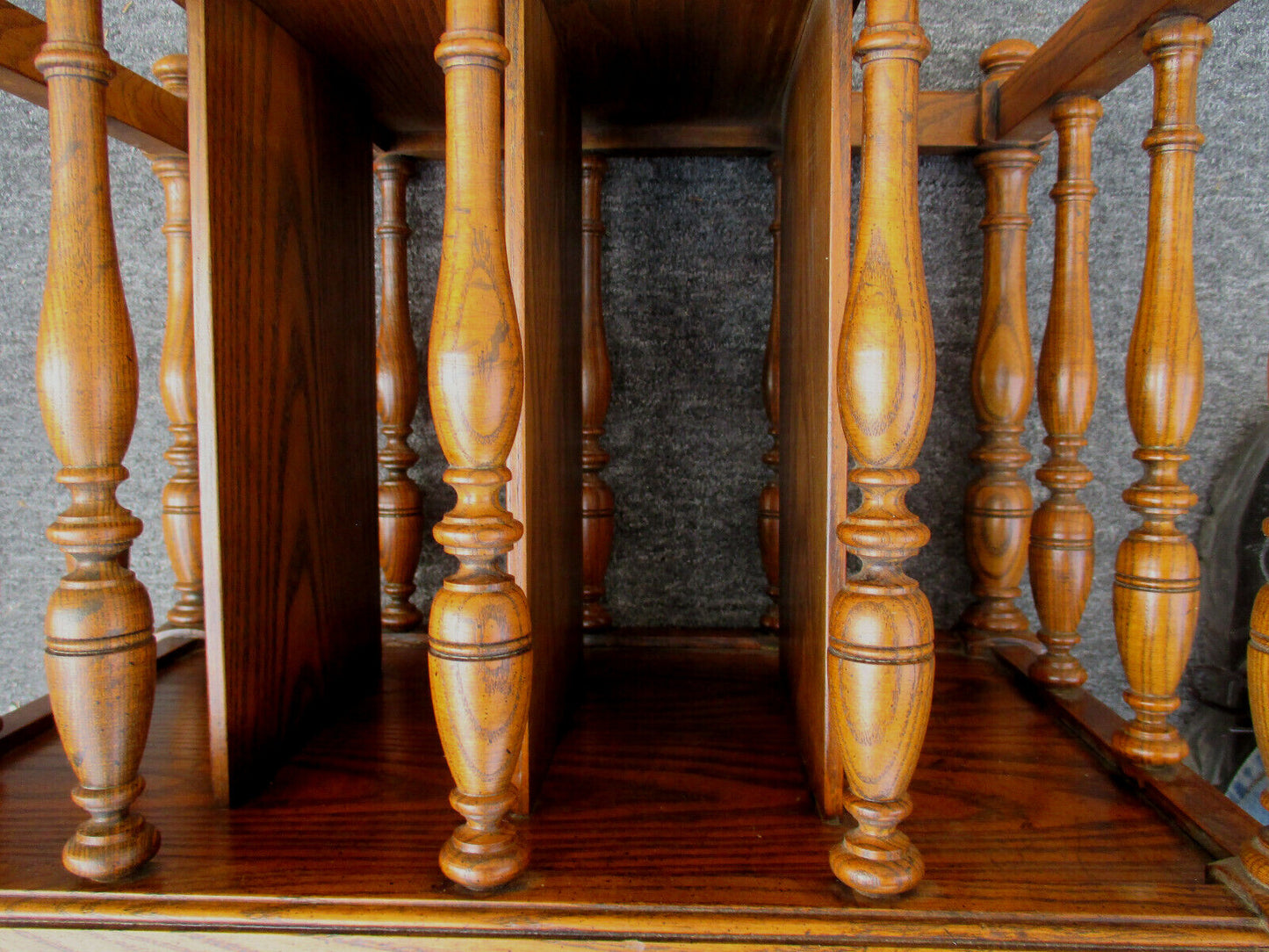 62977  Quality Oak Magazine Rack Holder Stand