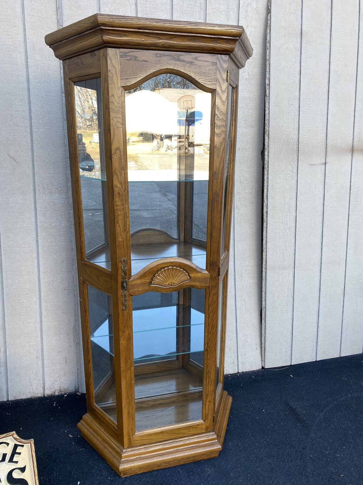 BN 12:    Oak Curio China Cabinet