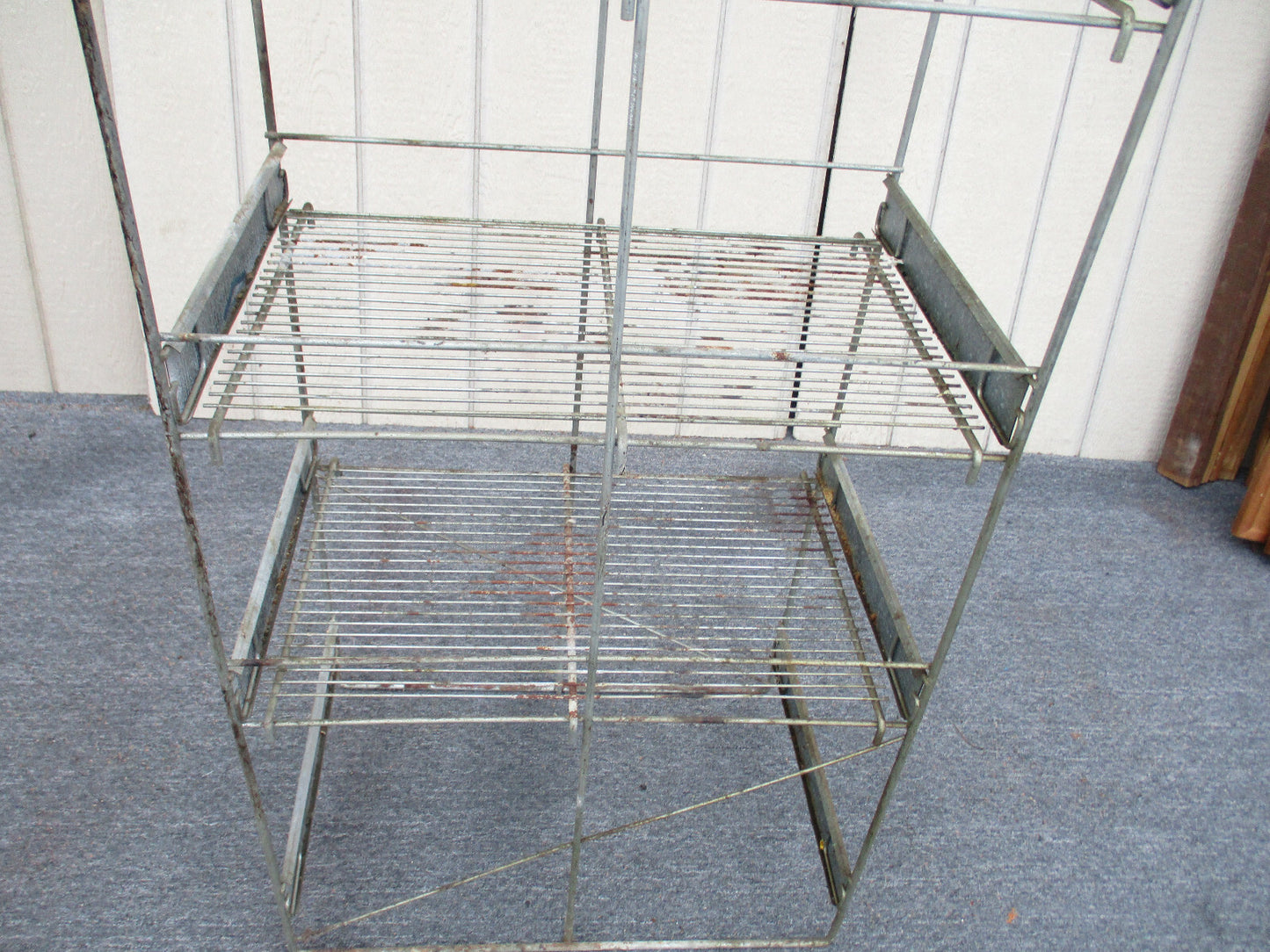 62841- PL:    Industrial Metal Stand Display Cabinet with Advertising MR  MRS T 
