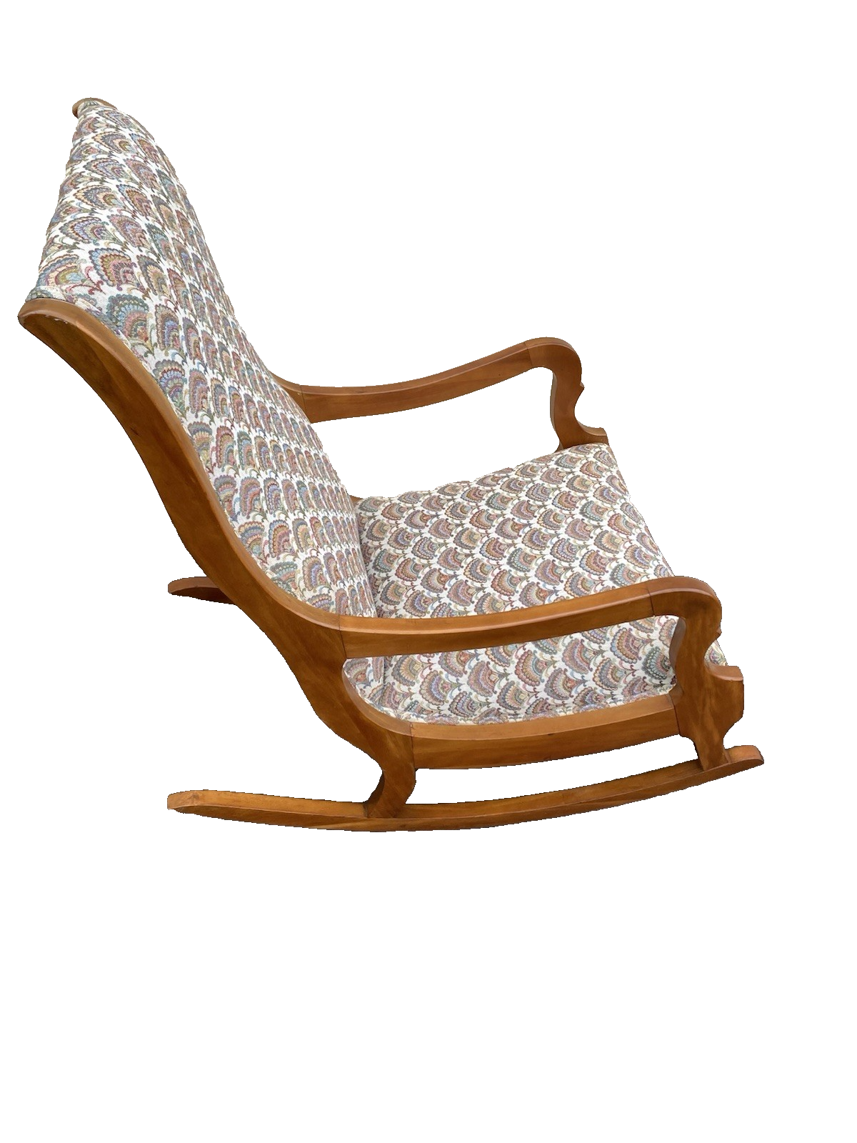 66450 Maple Upholstered Rocker Rocking Chair