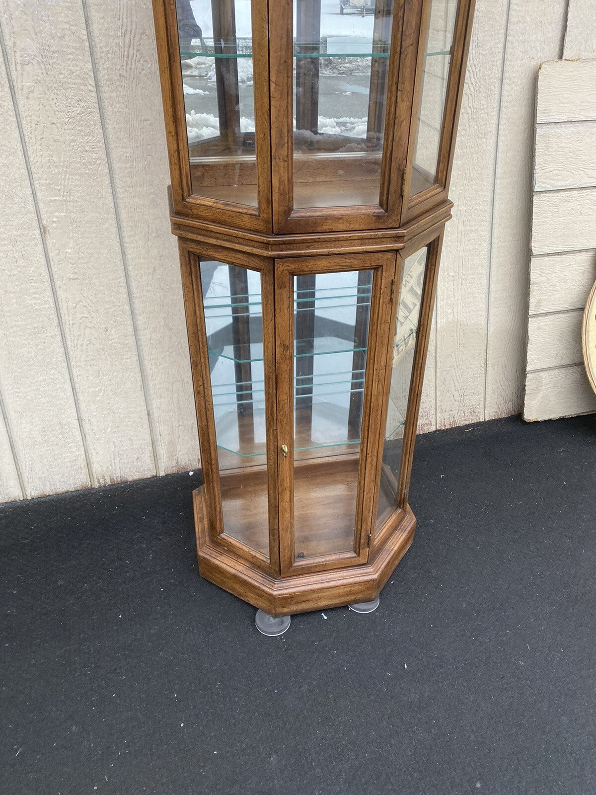 66336    Oak Curio China Cabinet