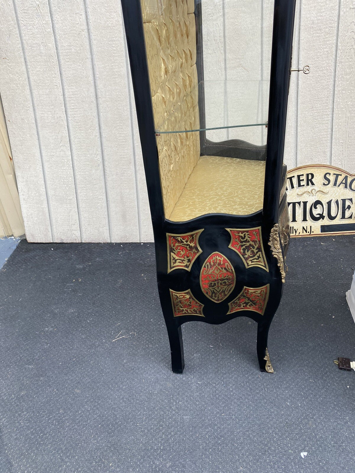 65346   Louis XV Glass Decorator Curio China Cabinet