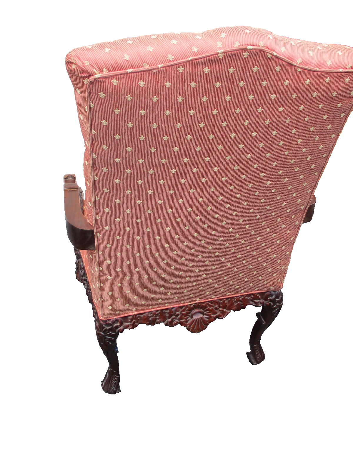 63553  Pair Solid Mahogany Armchair Bergere  Chairs