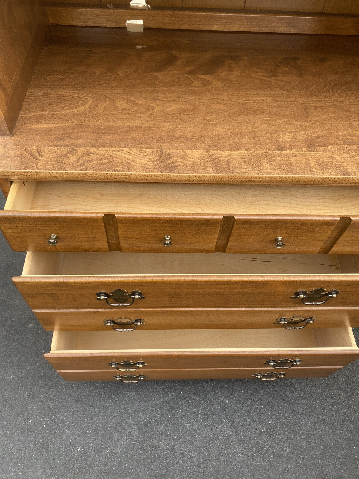 65542 Ethan Allen Cabinet with Bookcase top