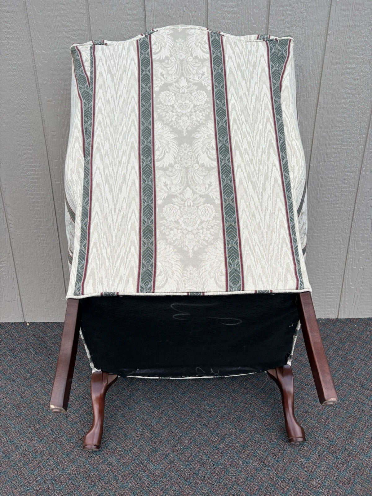 67035 Pair Oak Ridge Queen Anne Wing Chair s