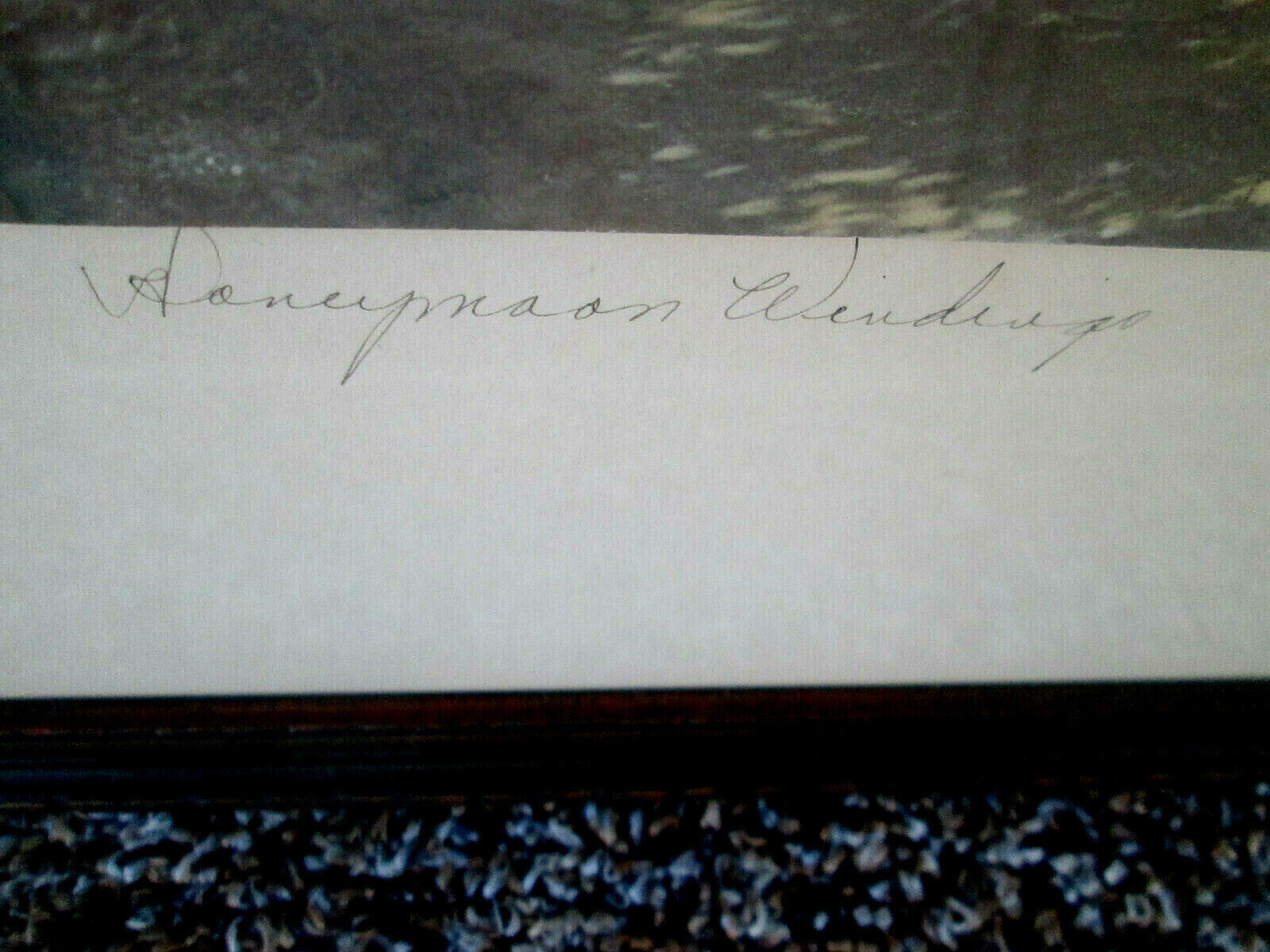 ART-WN:    WALLACE NUTTING "HONEYMOON WINDINGS" ORIGINAL SIGNED FRAMED PRINT