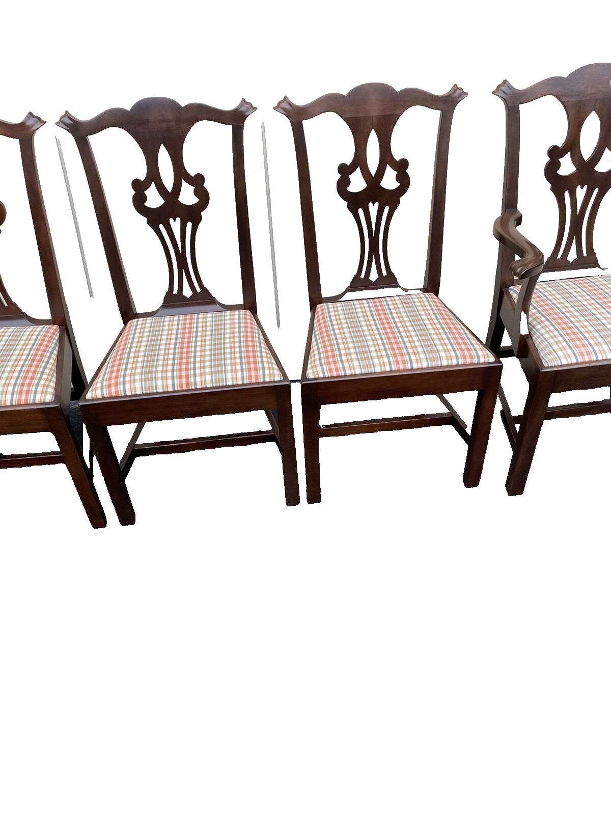 63155 Set of 6 Solid Mahogany Dining Chairs Chair s