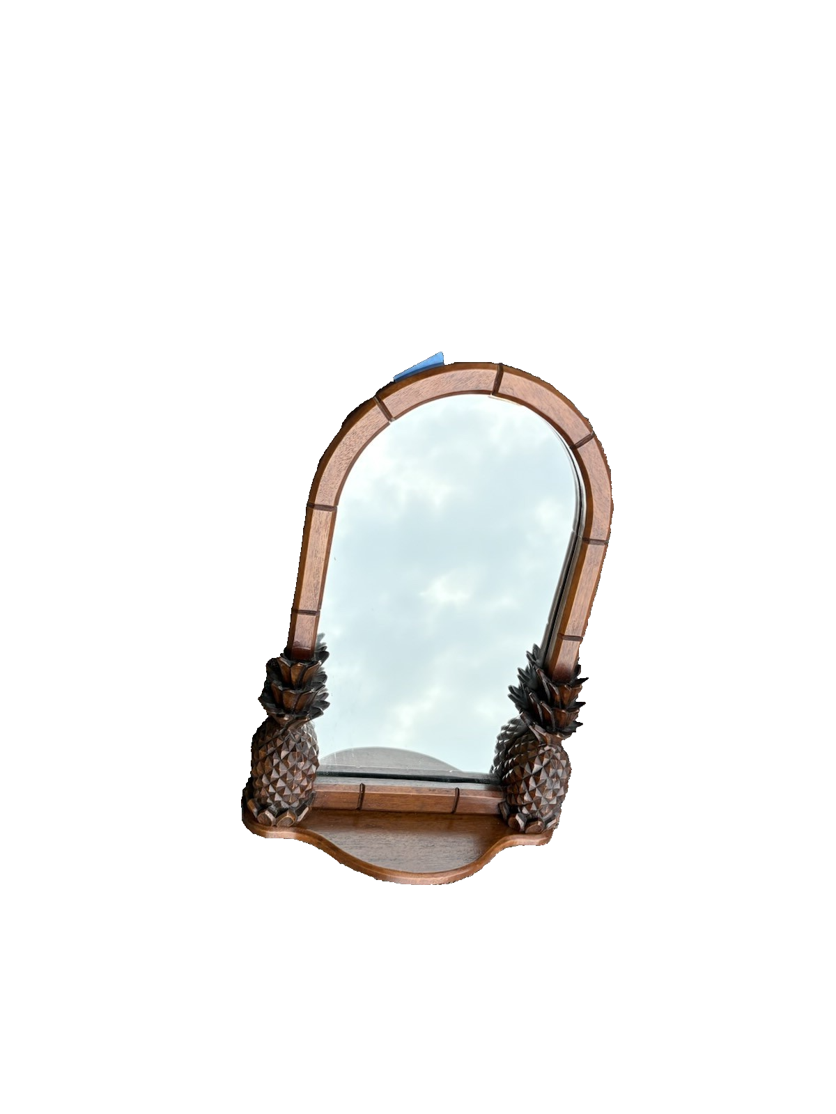 66927  Solid Mahogany Hand Carved Artist Signed FRITCH 1979 Mirror