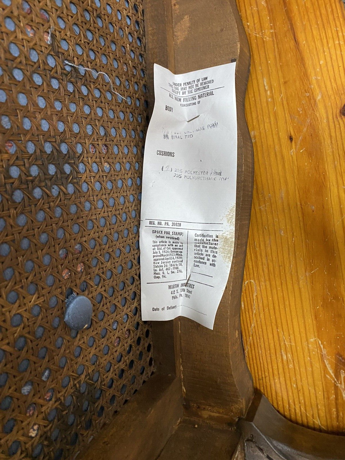 65310 Pair Quality  Decorator Bergere Armchair Chair s