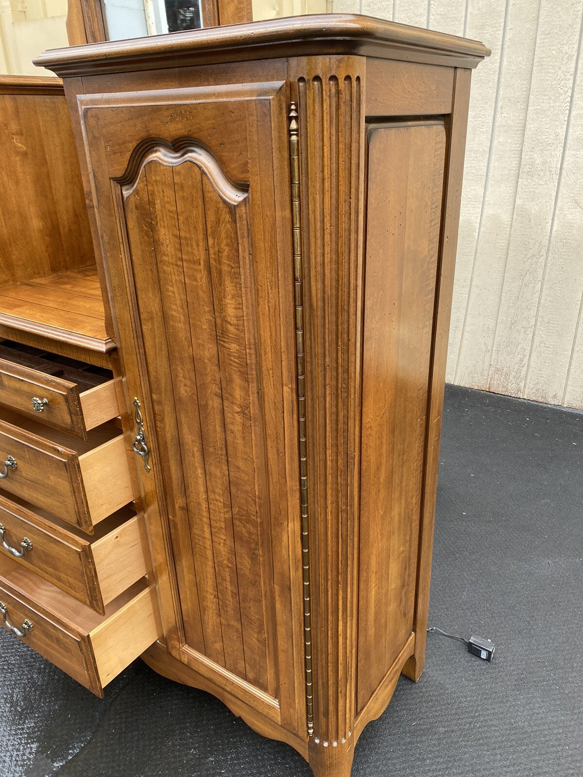 65396   KINCAID Furniture High Chest Dresser w/ Mirror Wardrobe