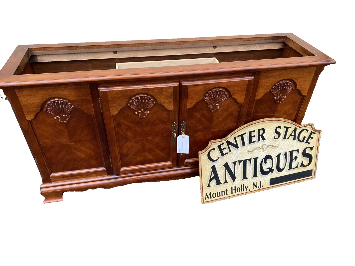 63968  Fancy Mahogany  2 piece China Cabinet Breakfront