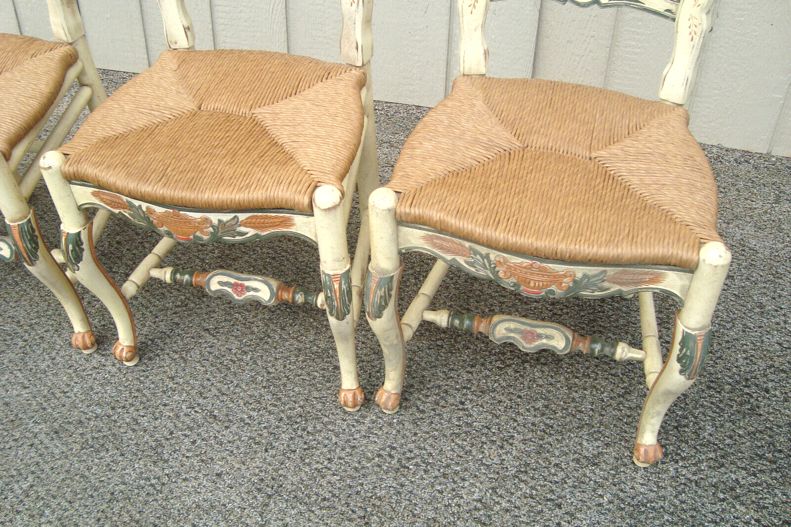 61073   Set 4 Rustic Primitive Decorator  Dining Room Chairs 