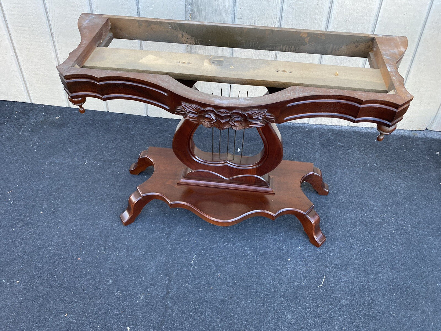 66048 + 66049   PAIR    of  Kimball ?? Marble top Console Table Stand s