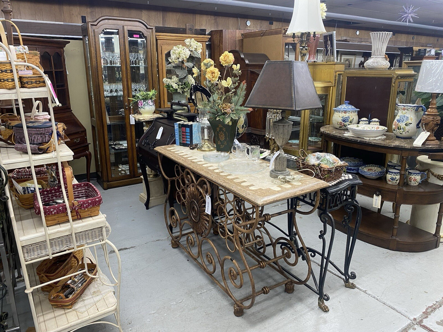 66111  Bronze and Prism Table Lamp