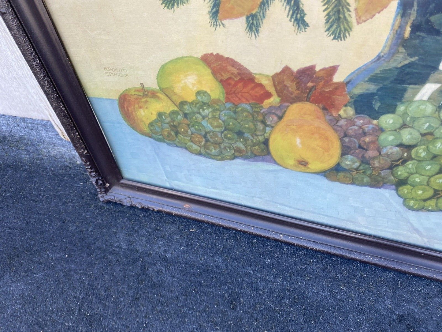 00001 Oil Painting?? Water Color ?? on Paper Artist Signed FERDINAND SPIEGEL 13