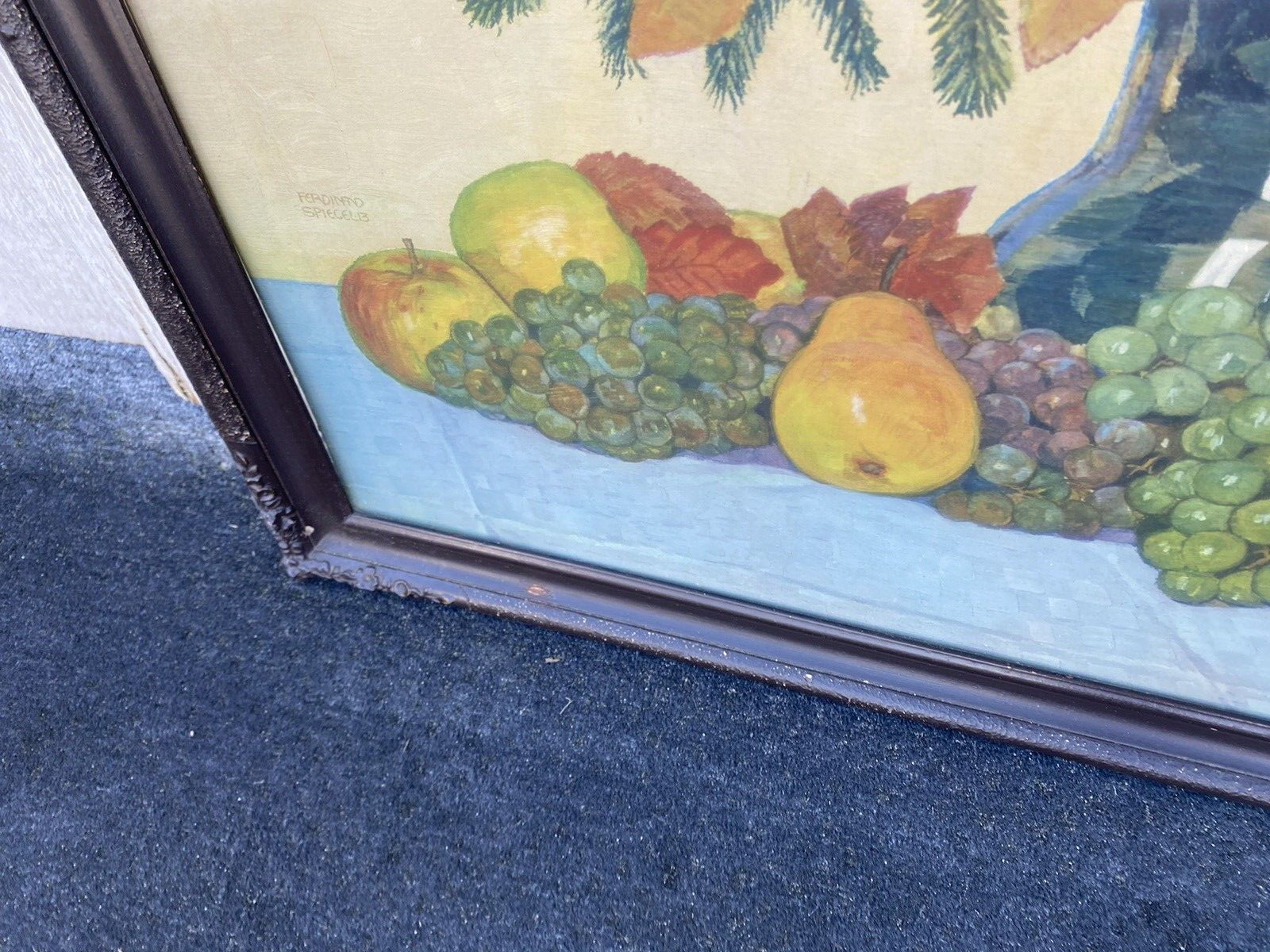 00001 Oil Painting?? Water Color ?? on Paper Artist Signed FERDINAND SPIEGEL 13