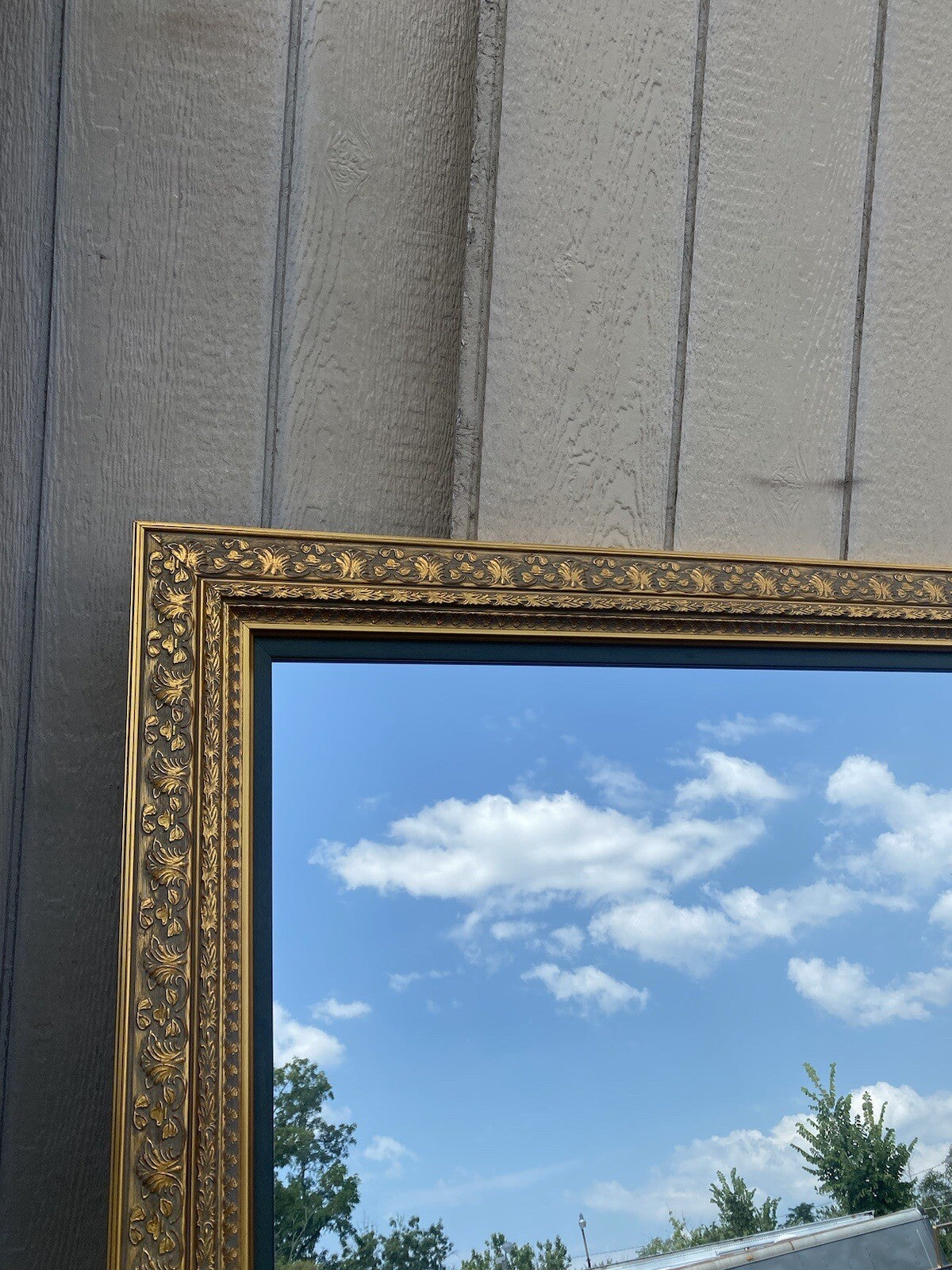 64664 Large Gold Frame Ornate Square Mirror 56 x 56