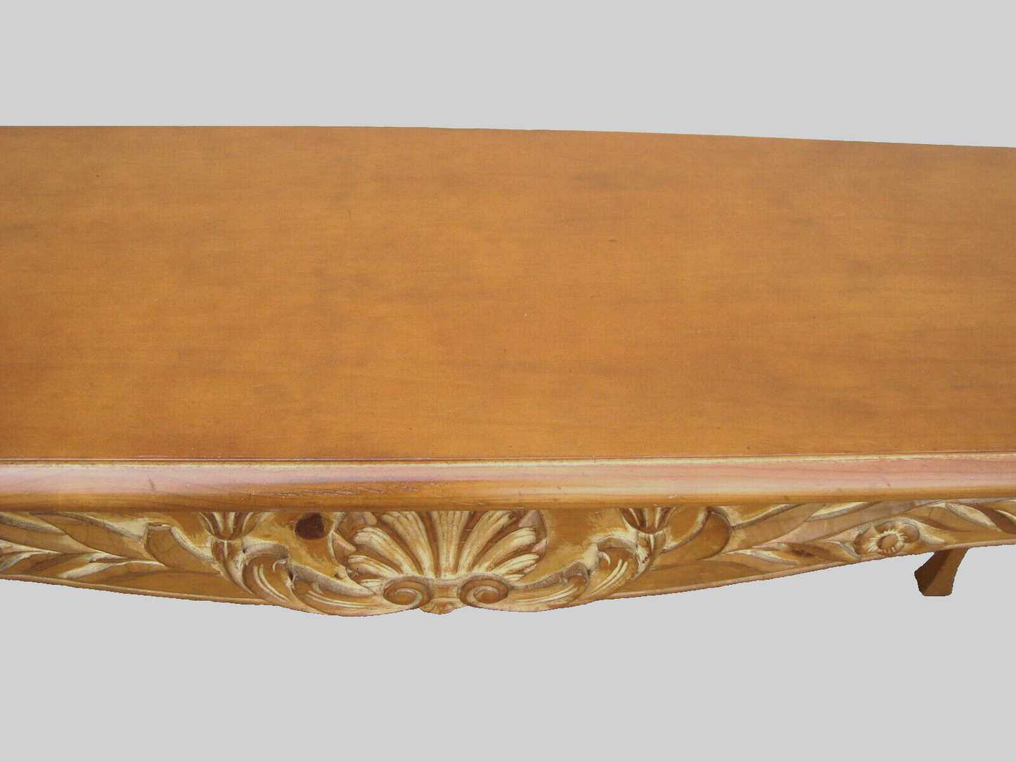 61967 French Country Custom Carved Console Hall Table Sofa Stand with 2 drawers