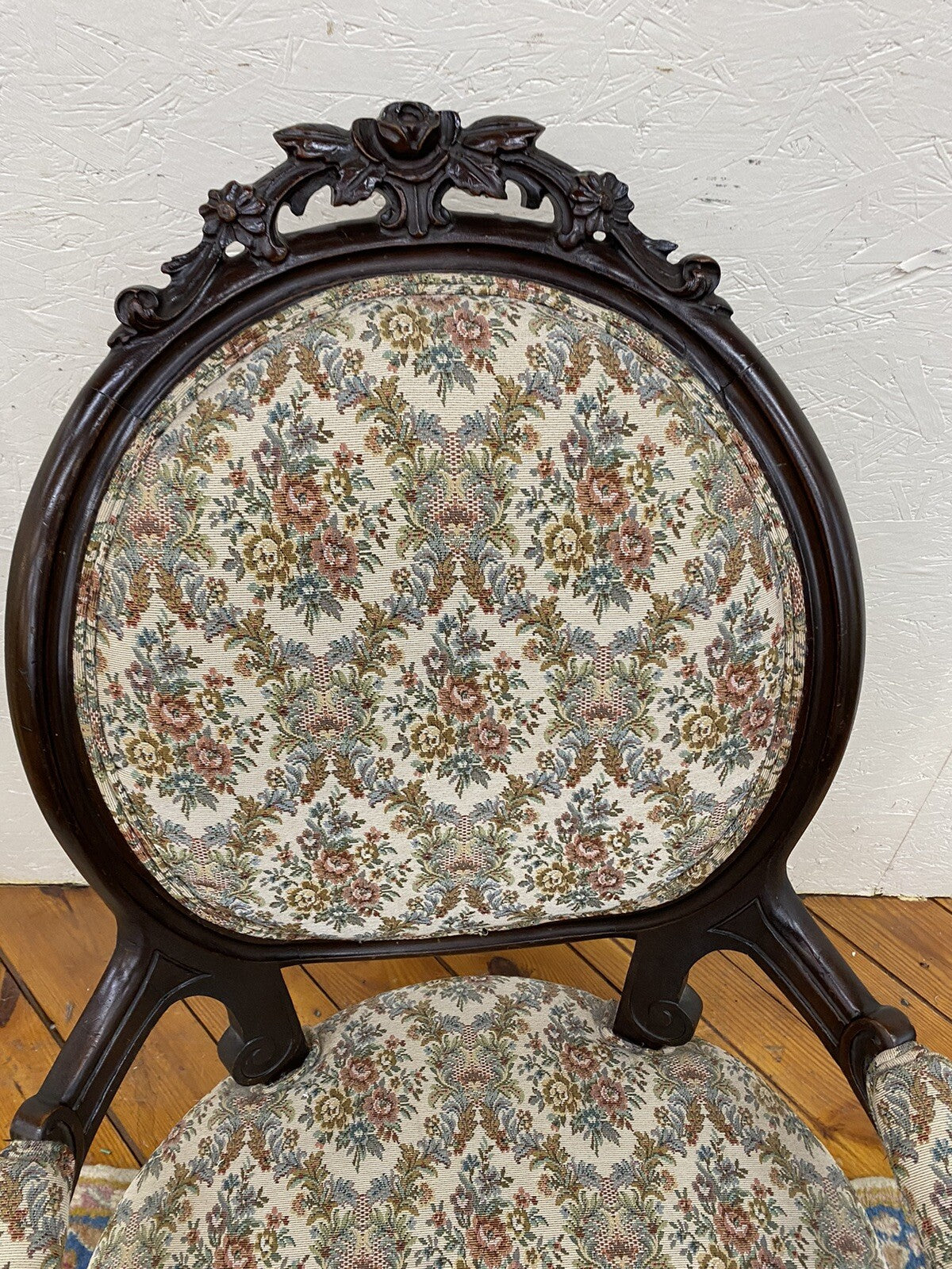 65317 Antique Walnut  Victorian Armchair Chair