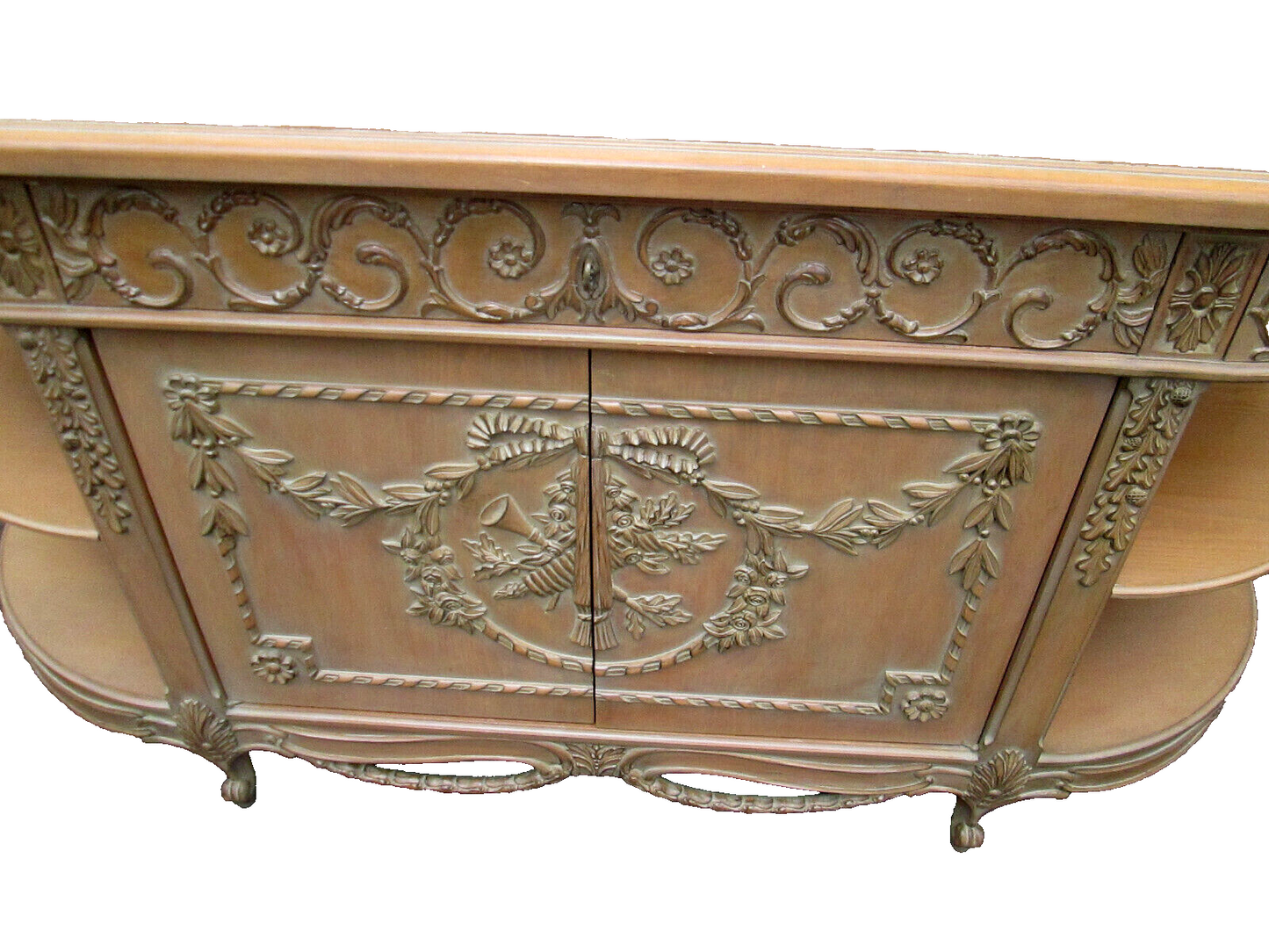 58310  ROSSI BROTHERS CUSTOM CABINET MAKERS PHILADELPHIA CARVED SERVER CABINET