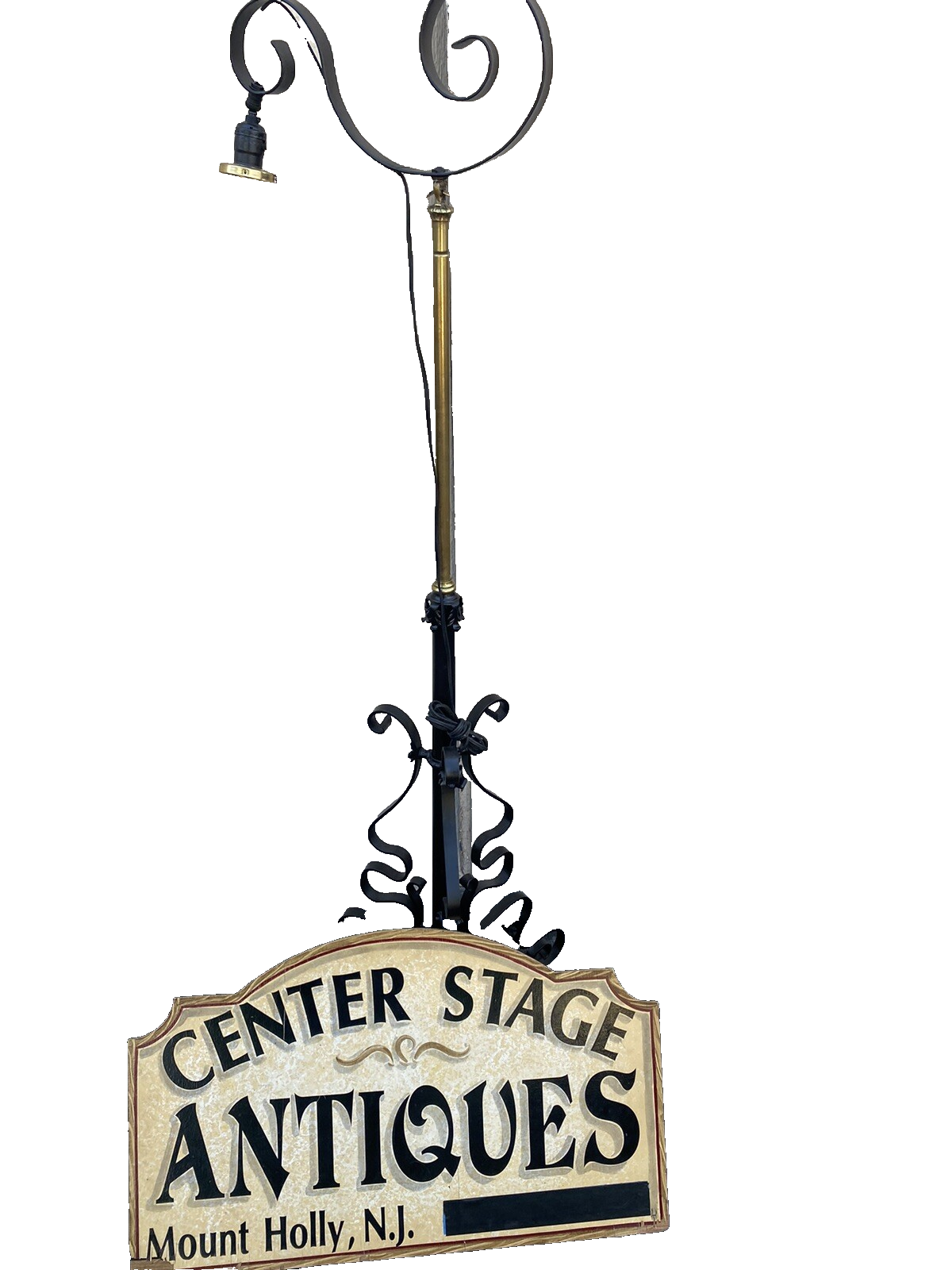 65615  Adjustable Iron Antique Piano Lamp w/ Shade