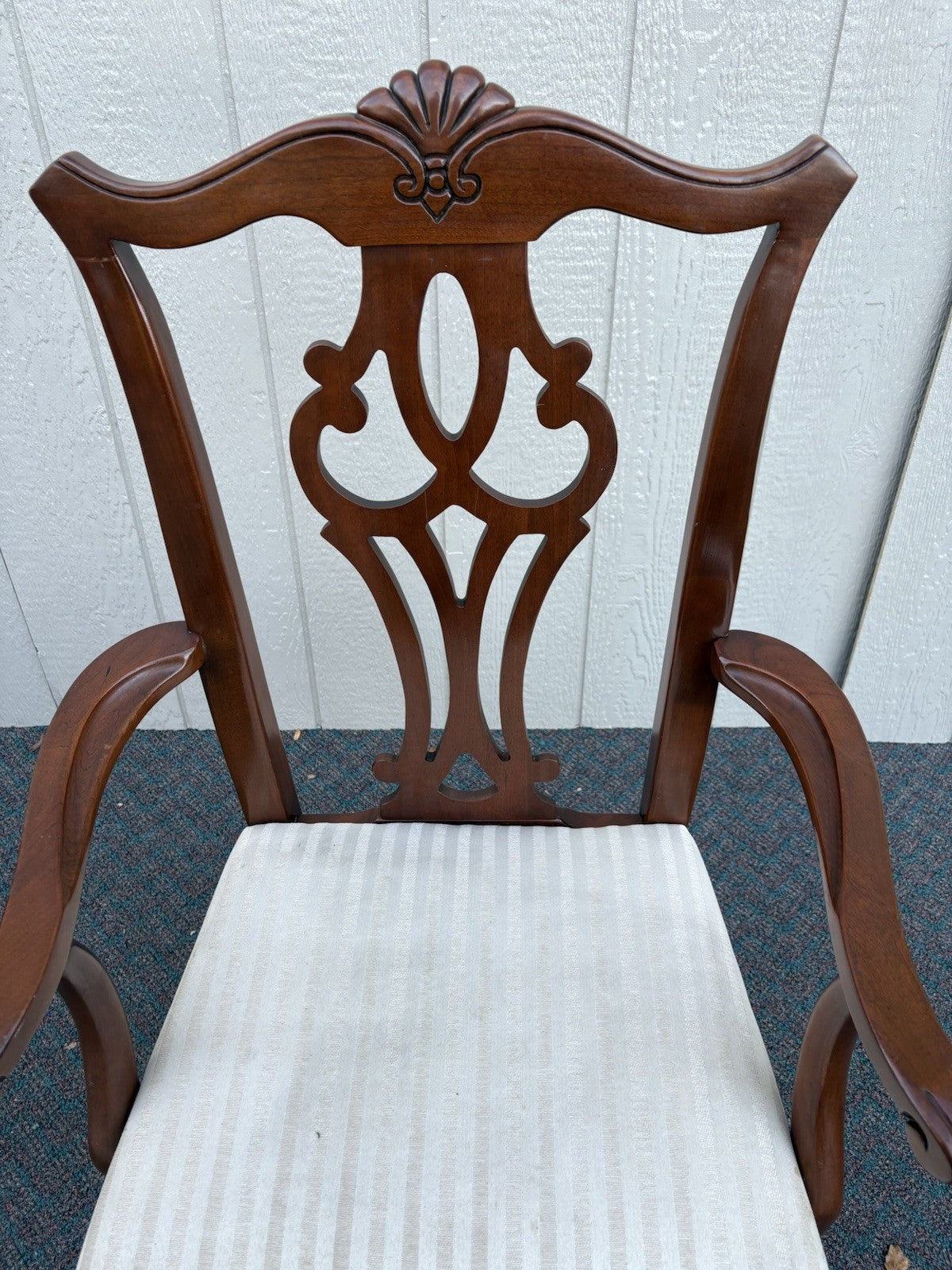 67163 Set of 8 Mahogany SUMTER Cabinet  Dining Chair s