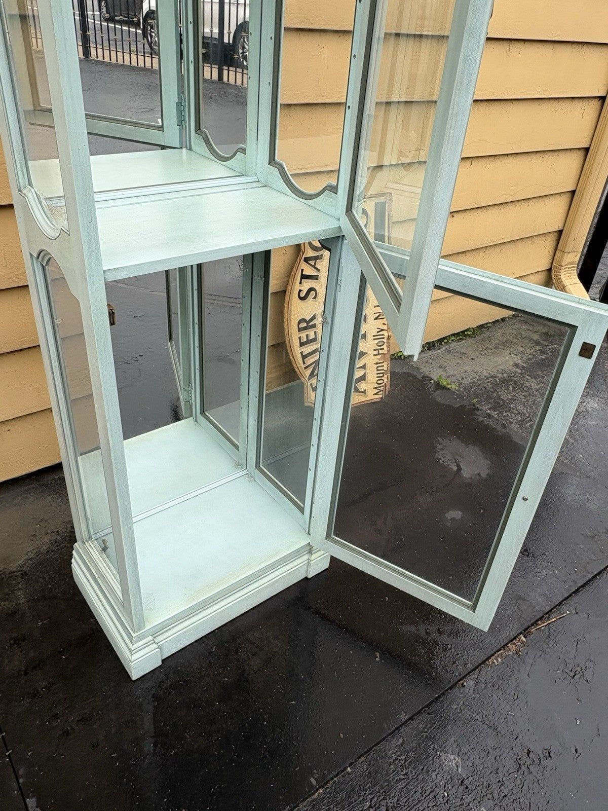 66687  Baby Blue Decorator JASPER Furniture Curio China Cabinet