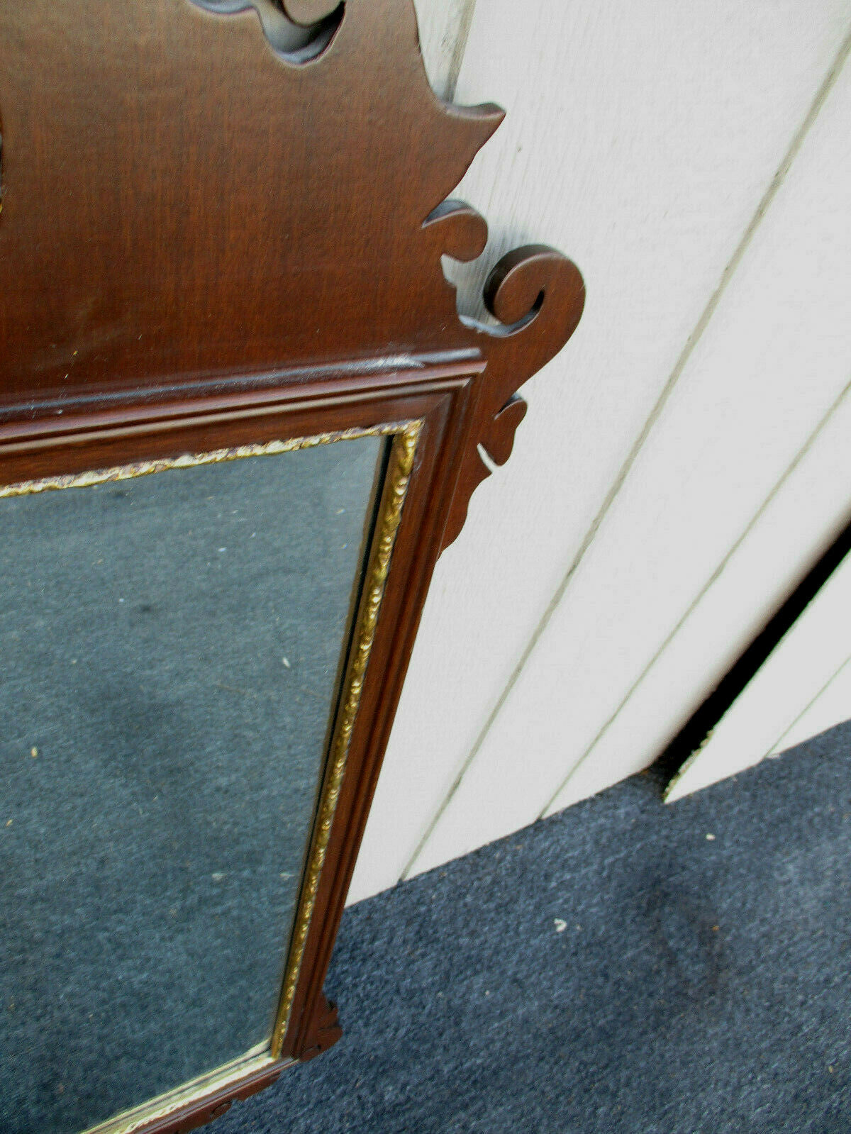 62879 FRIEDMAN BROTHERS Chippendale Mahogany Beveled Mirror