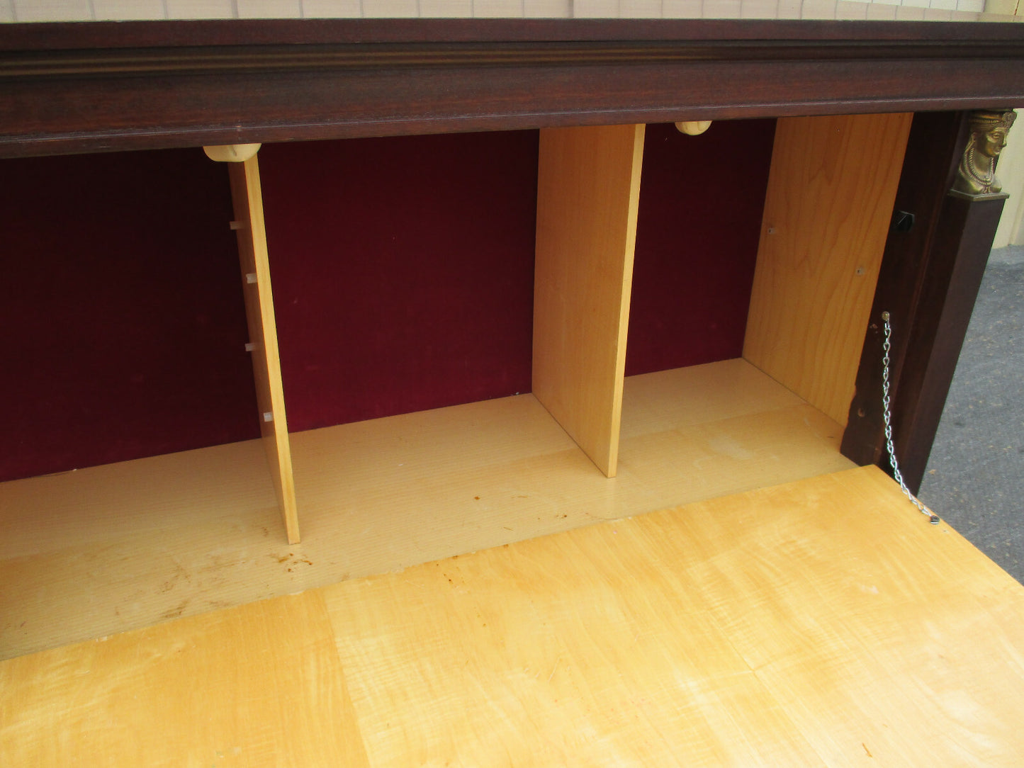 61211 Neo Classical Slant Front Desk Liquor Cabinet Bar