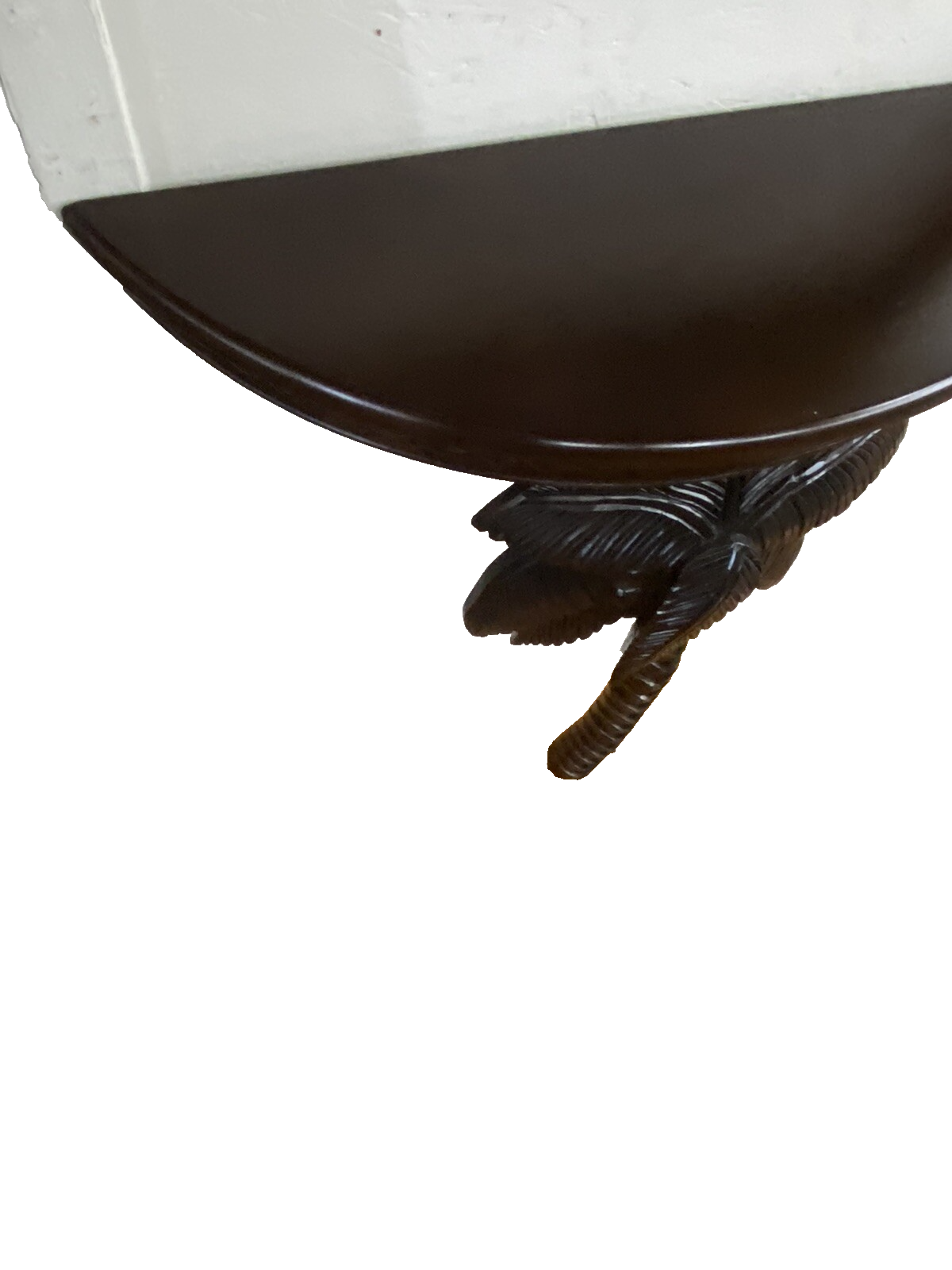 65312 Pair Mahogany Palm Tree Wall Table Stand s
