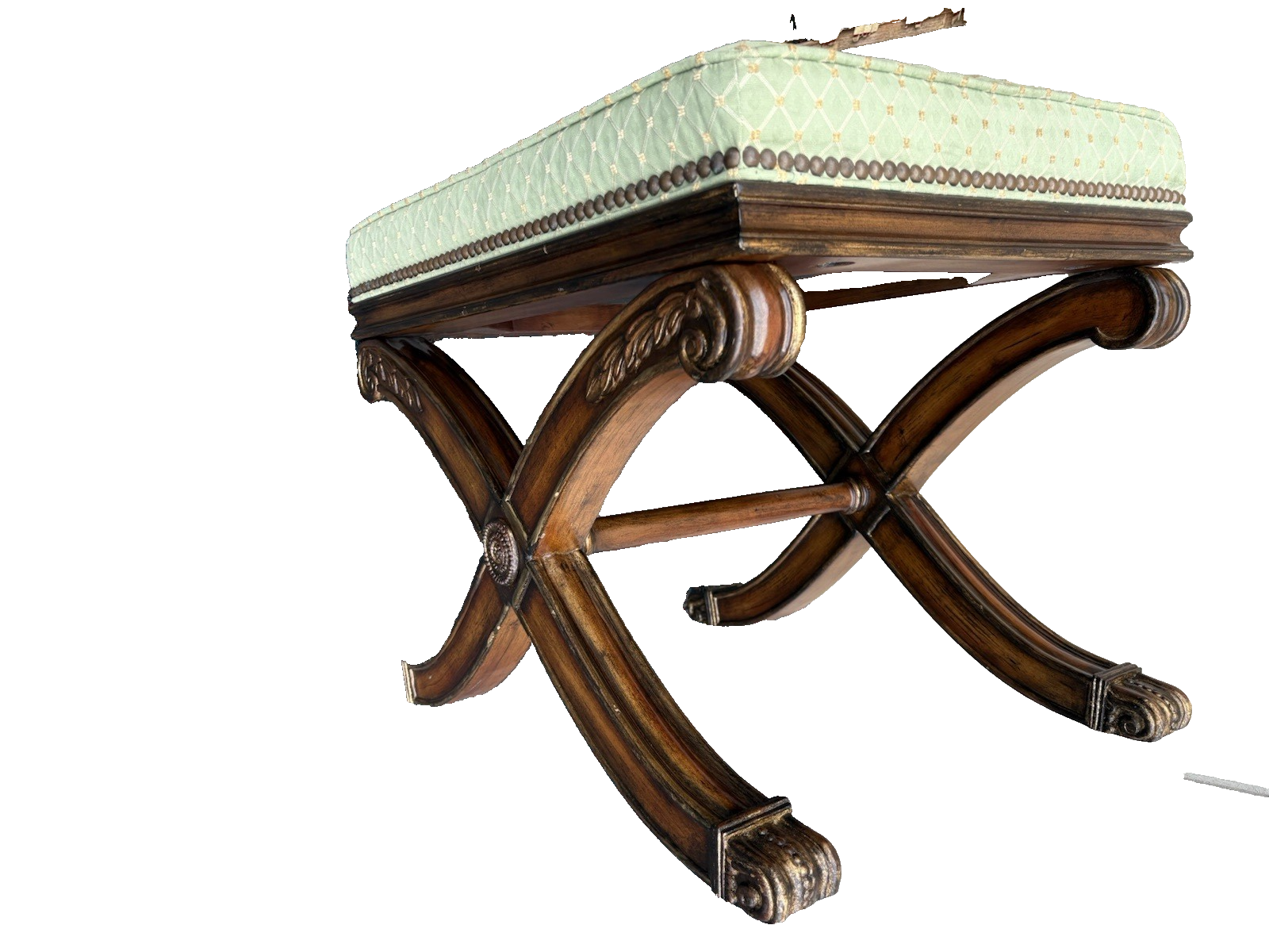 66698 Decorator Modern X Stool Bench Ottoman