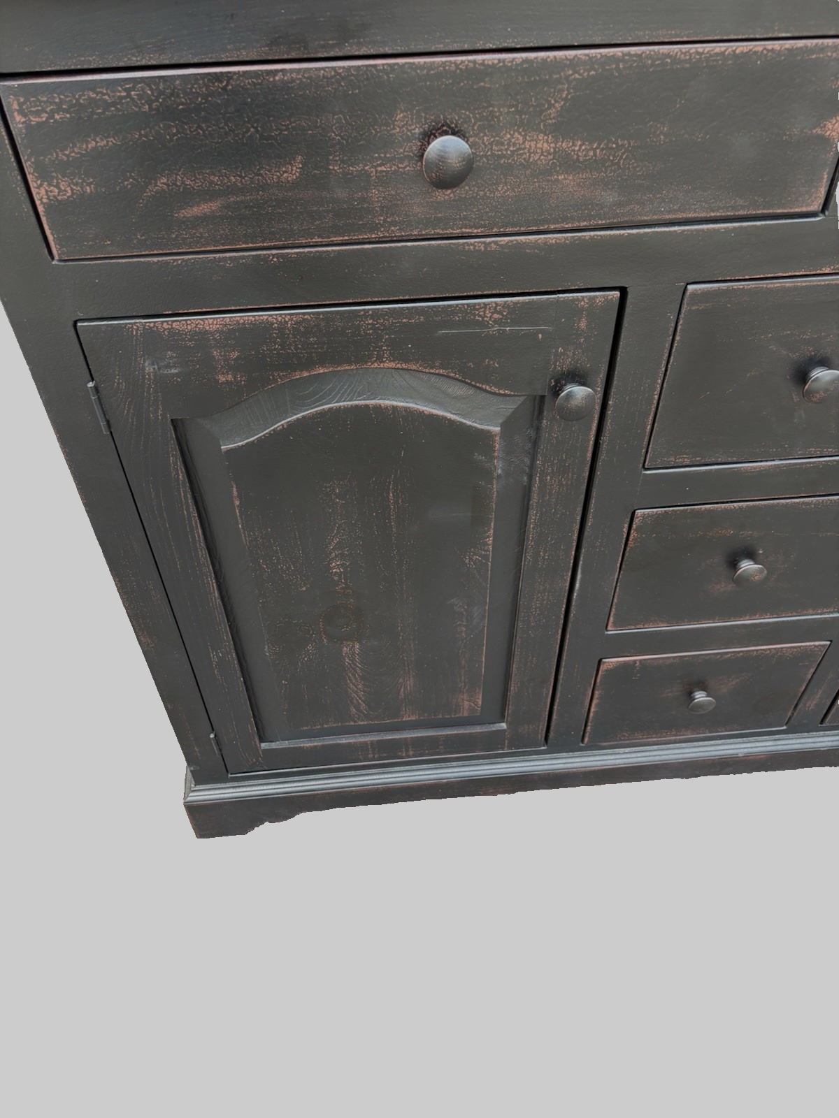 66928  Ebony  Modern  Buffet Sideboard Cabinet